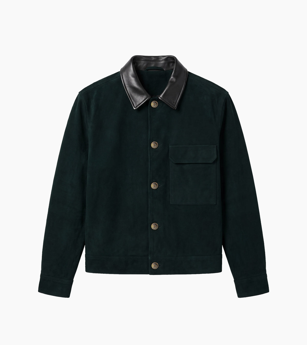 Jacke Le Tanneur x HAST aus Glattleder und Baumwollstoff