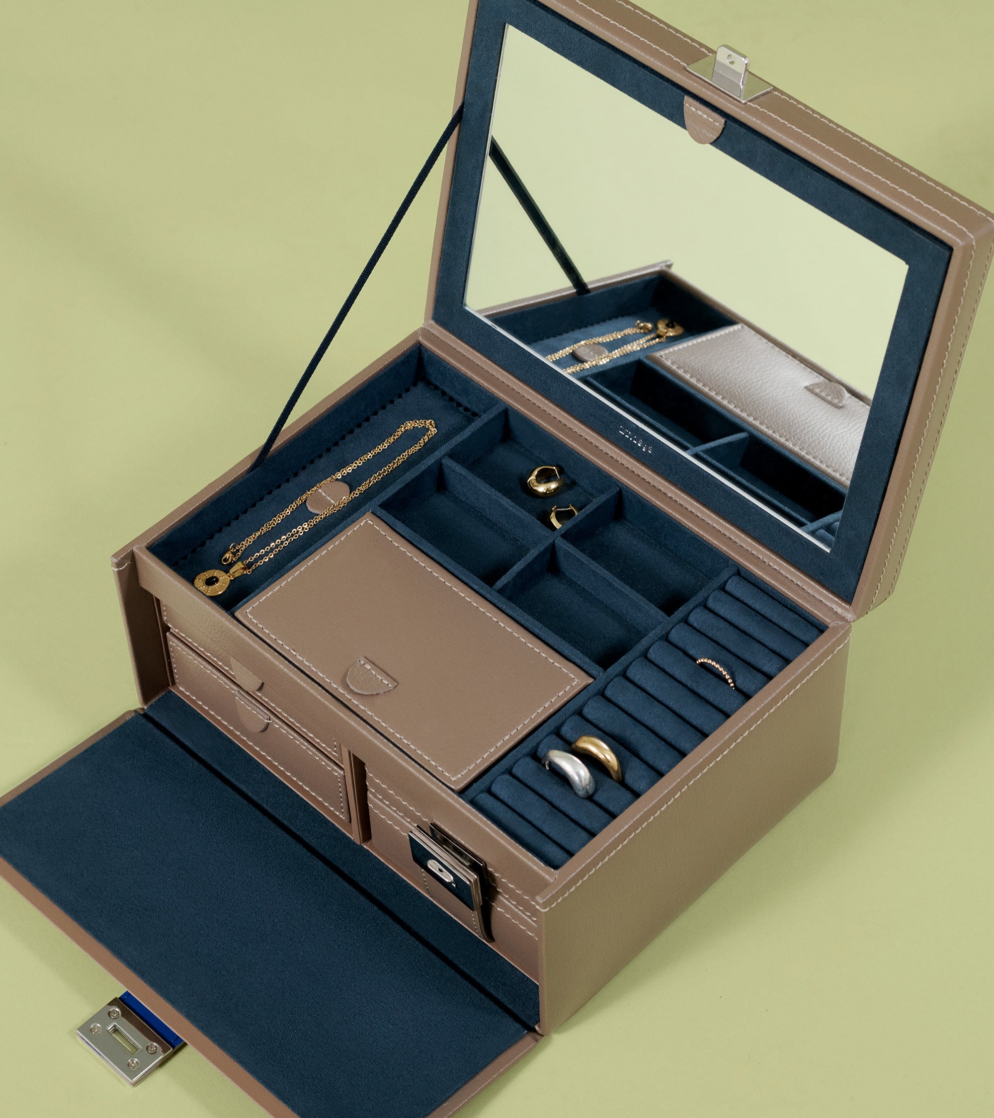 Joyero grande de piel