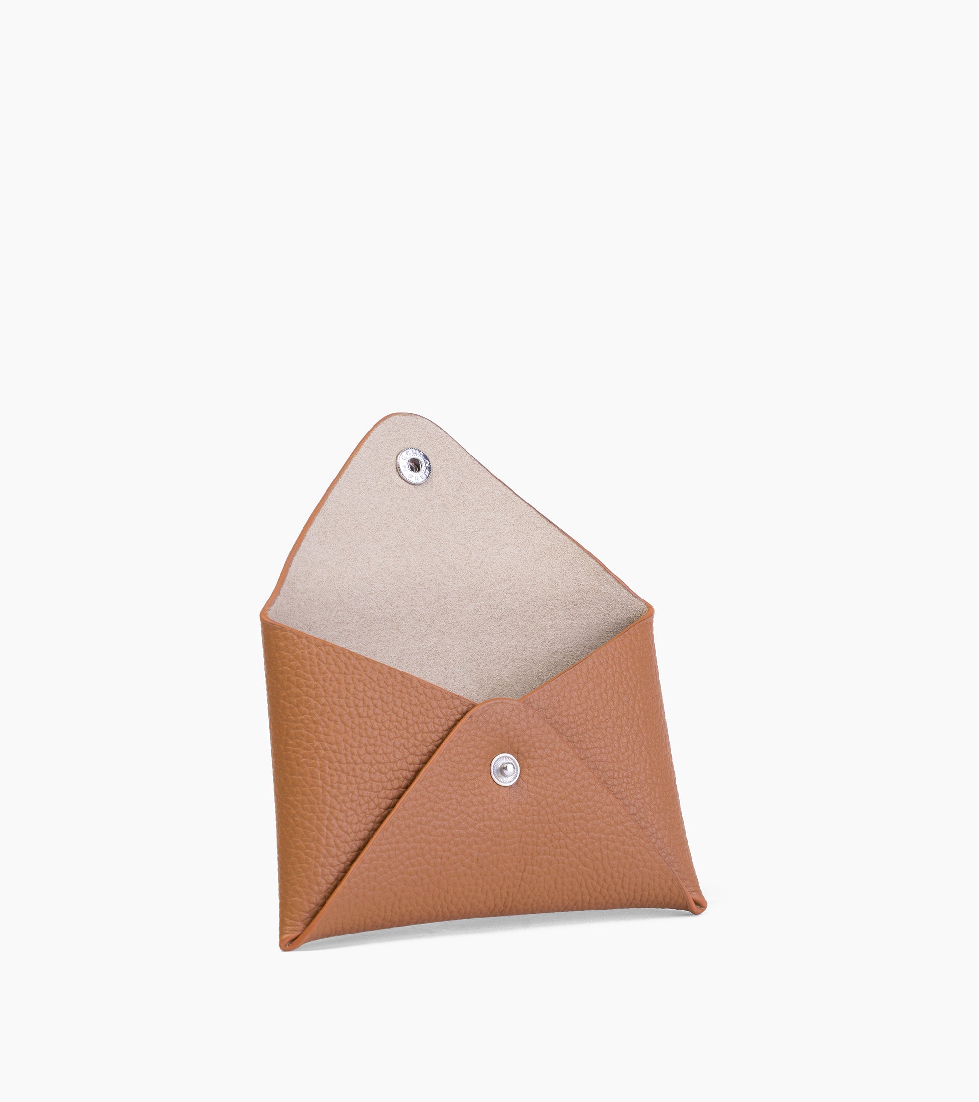 Pochette enveloppe en cuir grainé