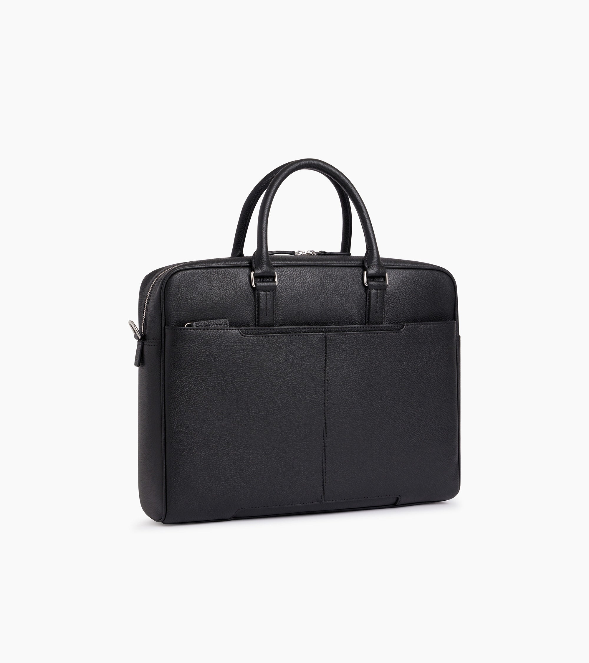Charles 15" briefcase in grained leather large size