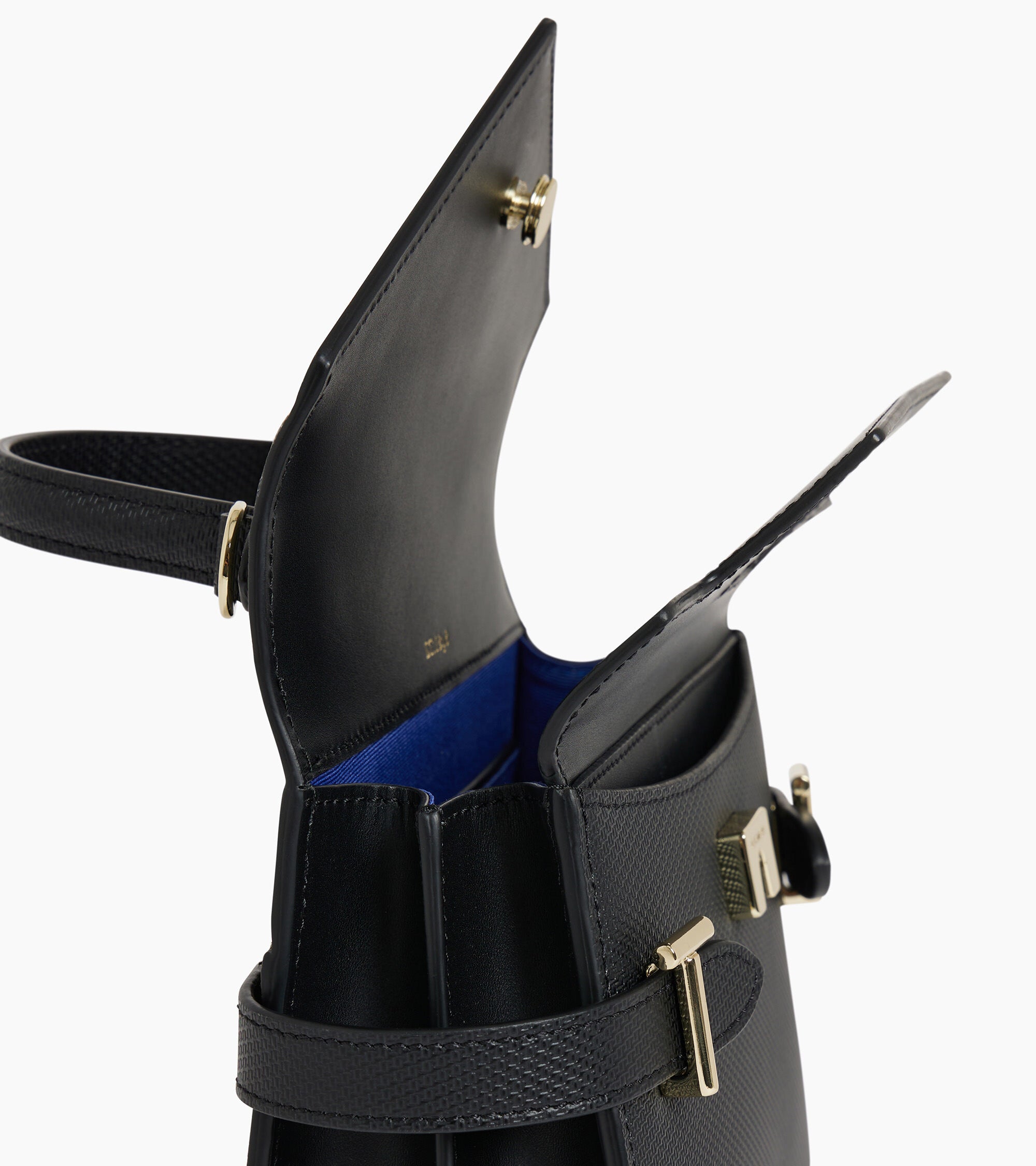 Bolso de mano pequeño Emilie de piel signature T con doble solapa