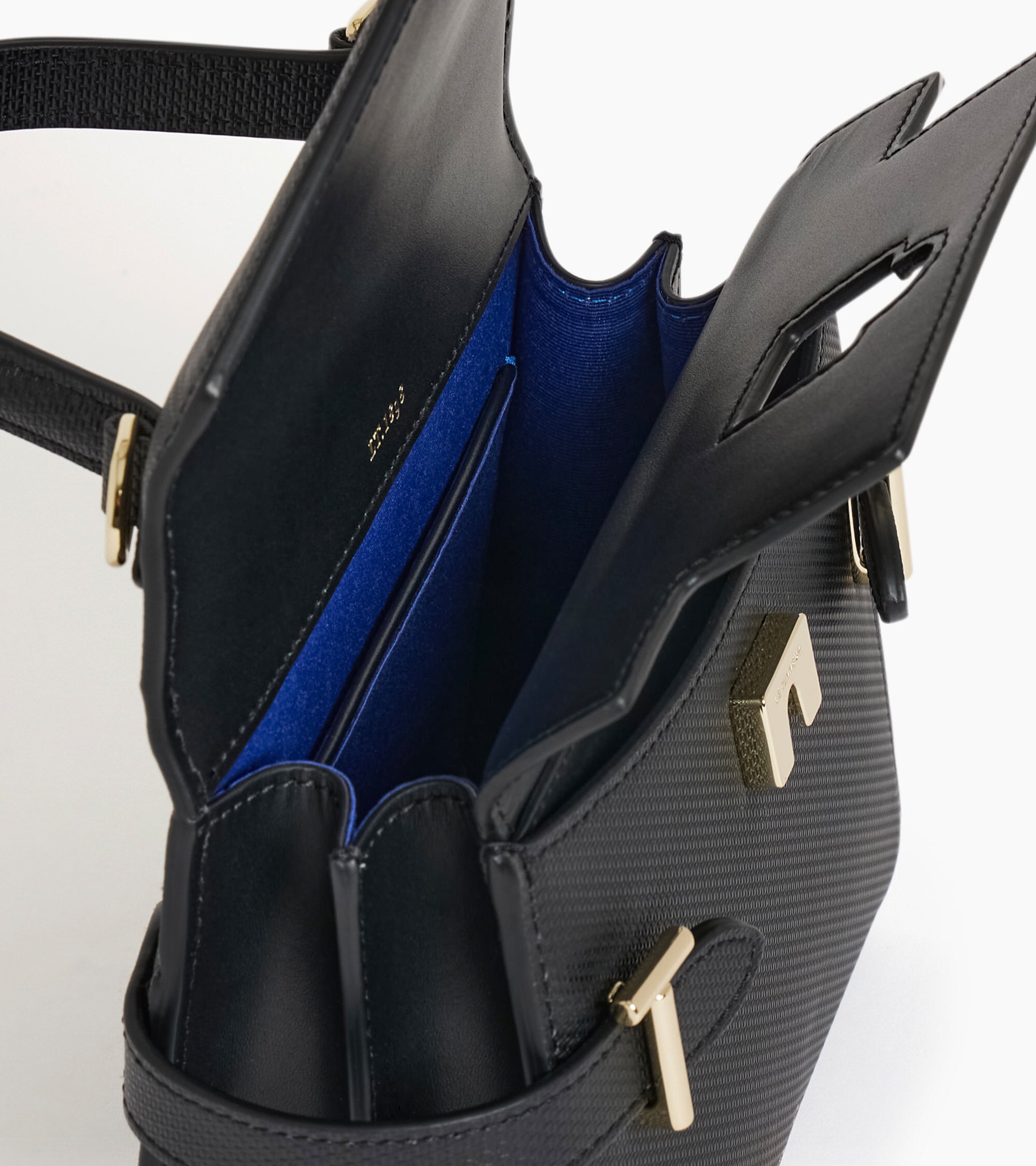 Bolso de mano pequeño Emilie de piel signature T con doble solapa