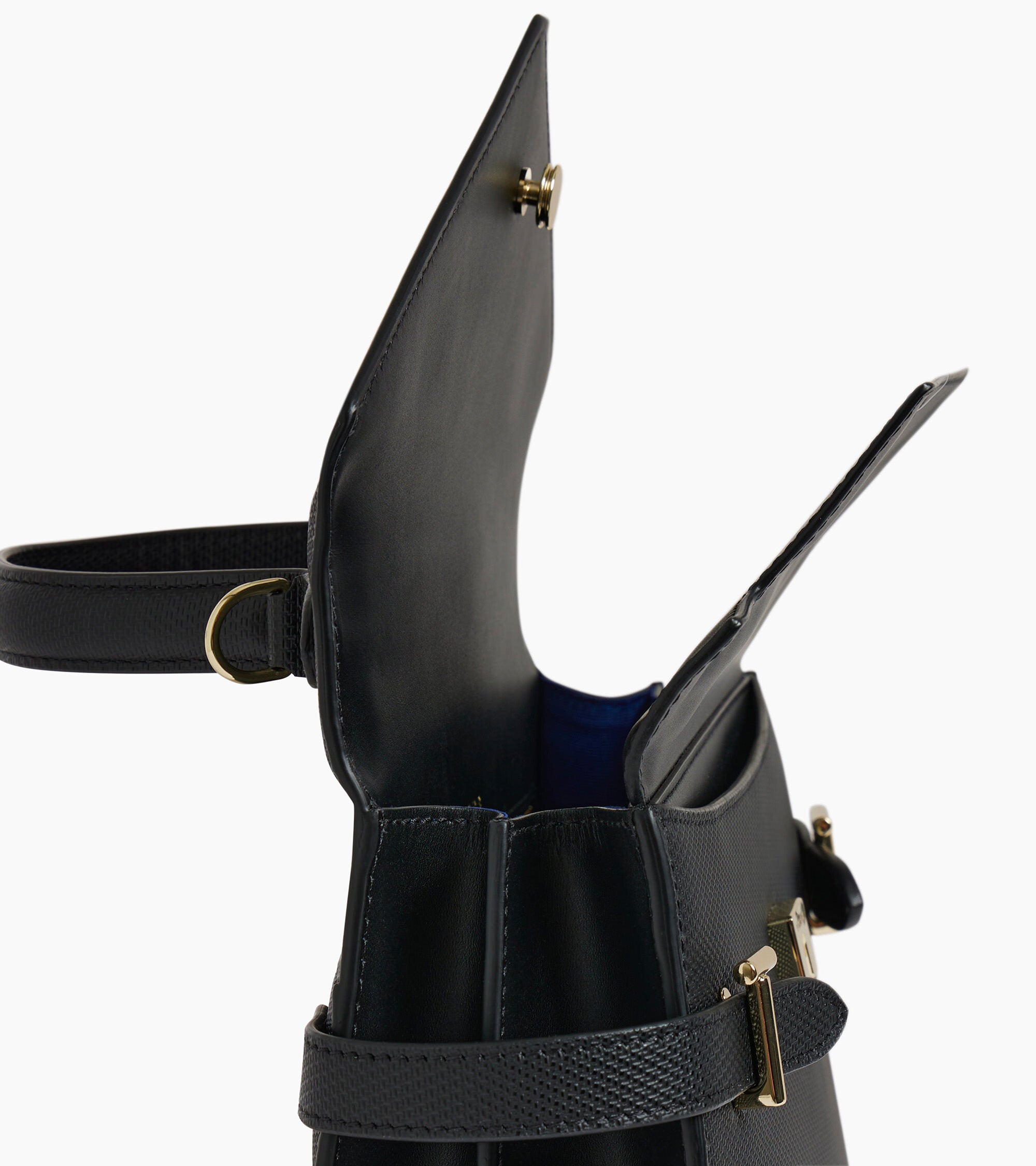 Bolso de mano mediano Emilie de piel signature T con doble solapa