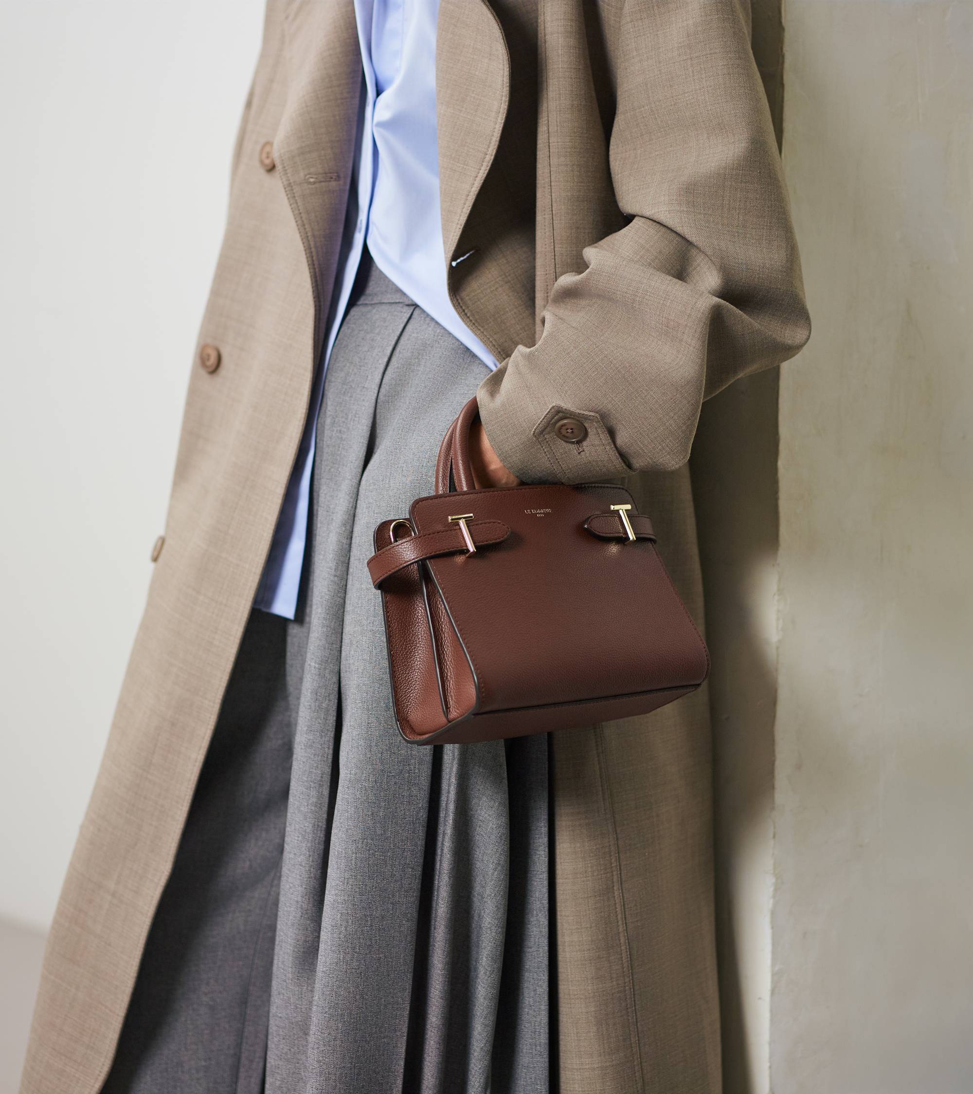 Bolso pequeño Emilie de piel texturizada