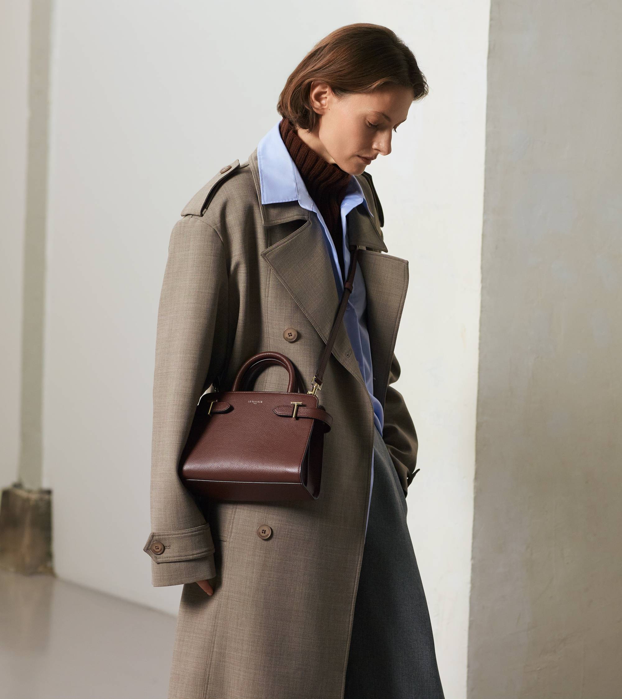 Bolso pequeño Emilie de piel texturizada