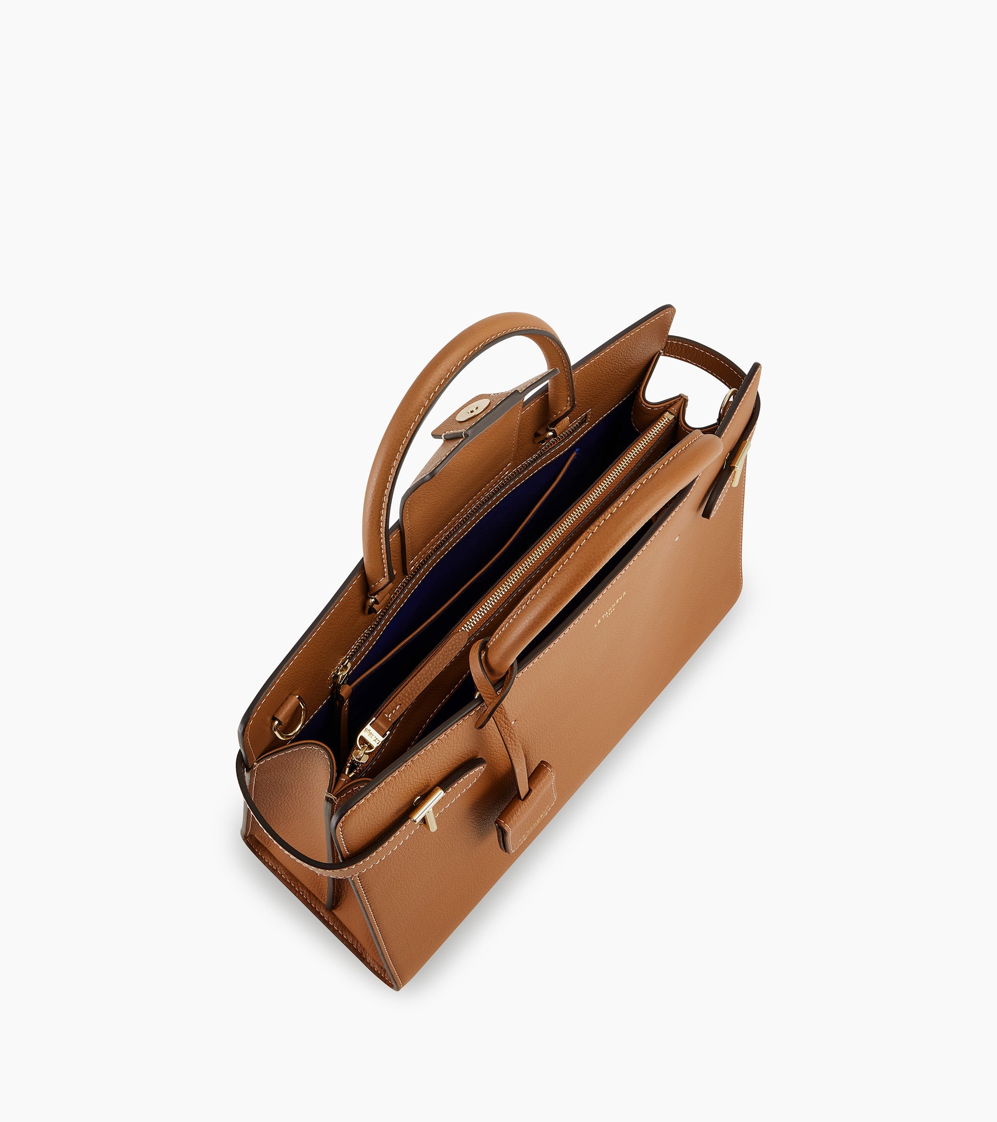 Bolso de mano grande Emilie de piel texturizada