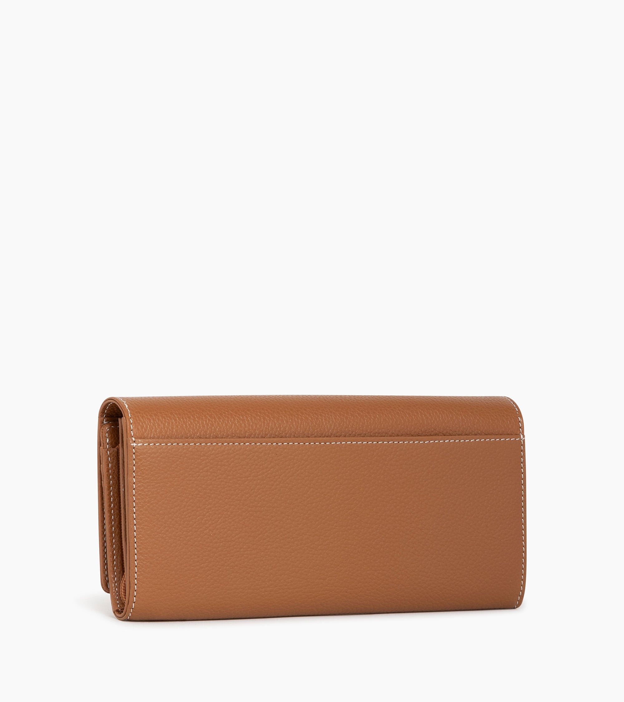 Cartera con cremallera Emilie de cuero granulado