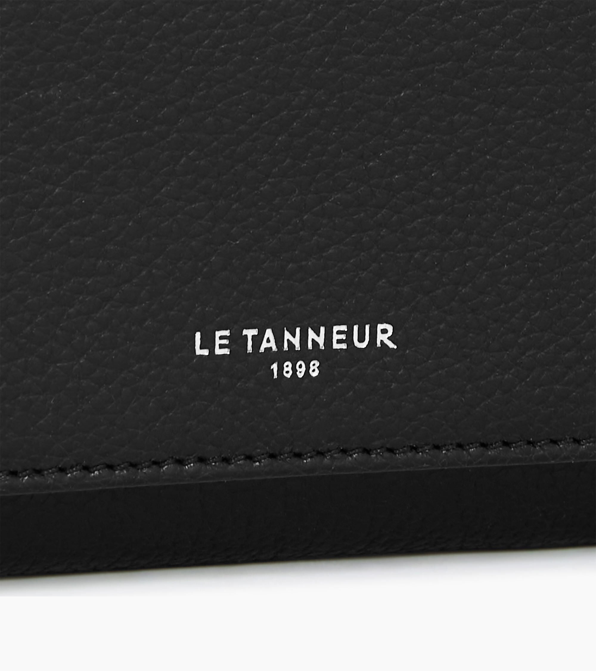 Cartera con cremallera Emilie de cuero granulado