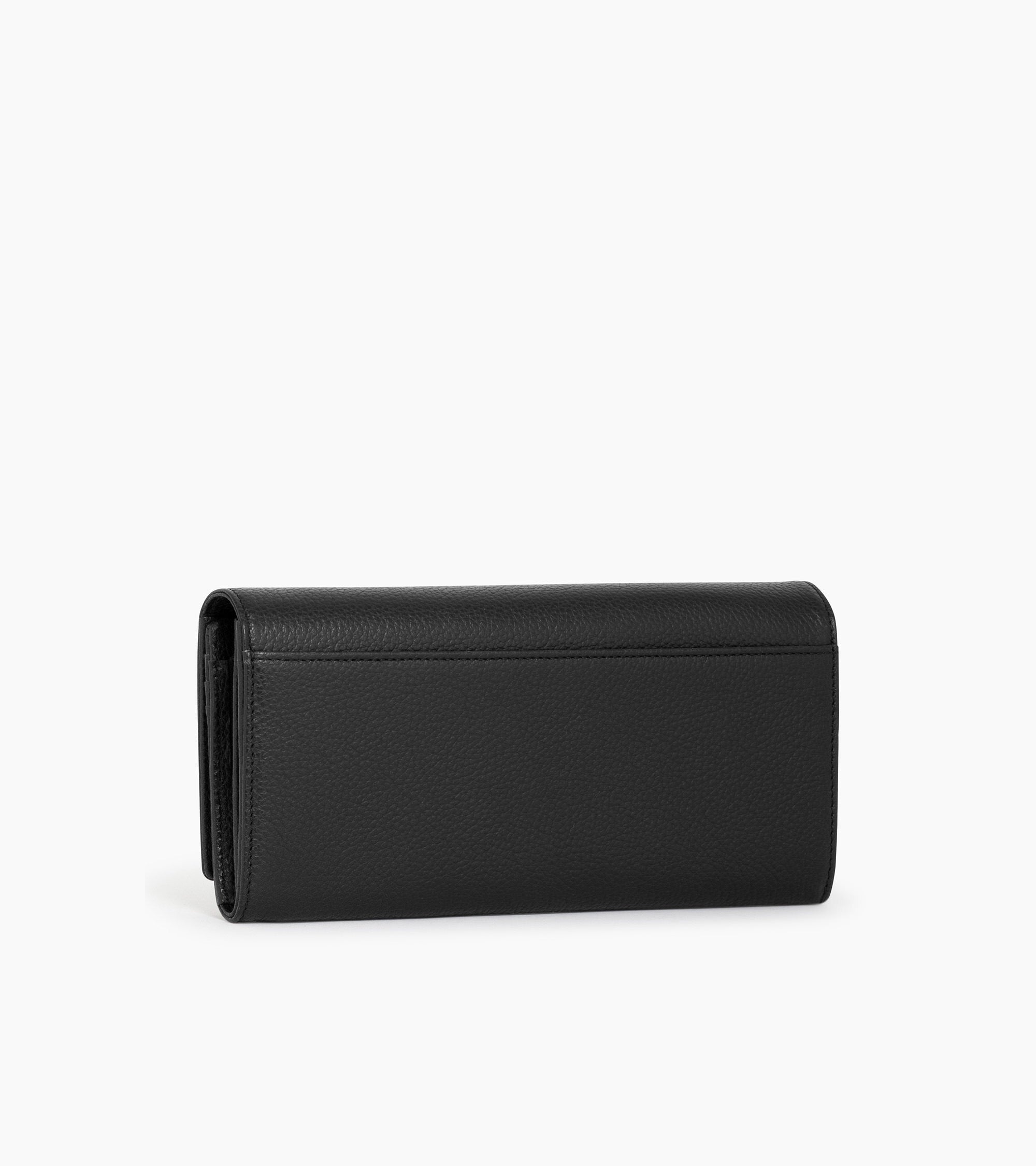 Cartera con cremallera Emilie de cuero granulado