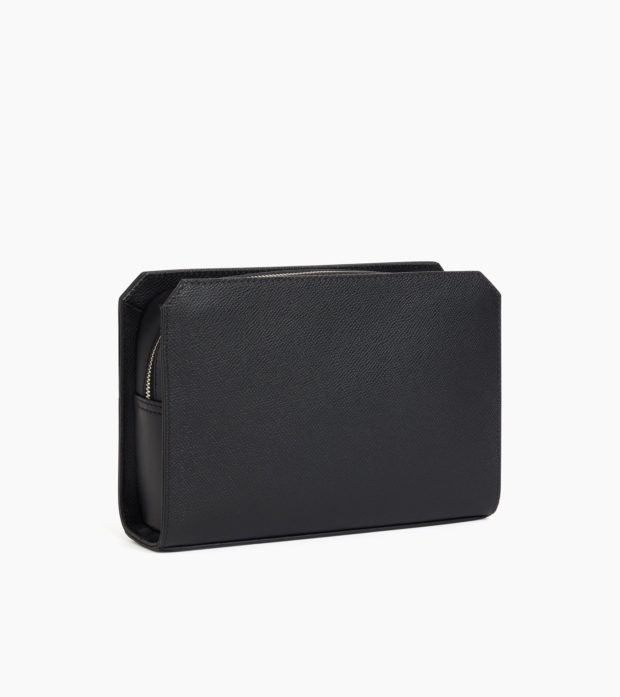 Bolso pequeño con correa de mano Gaston de cuero de grano cruzado