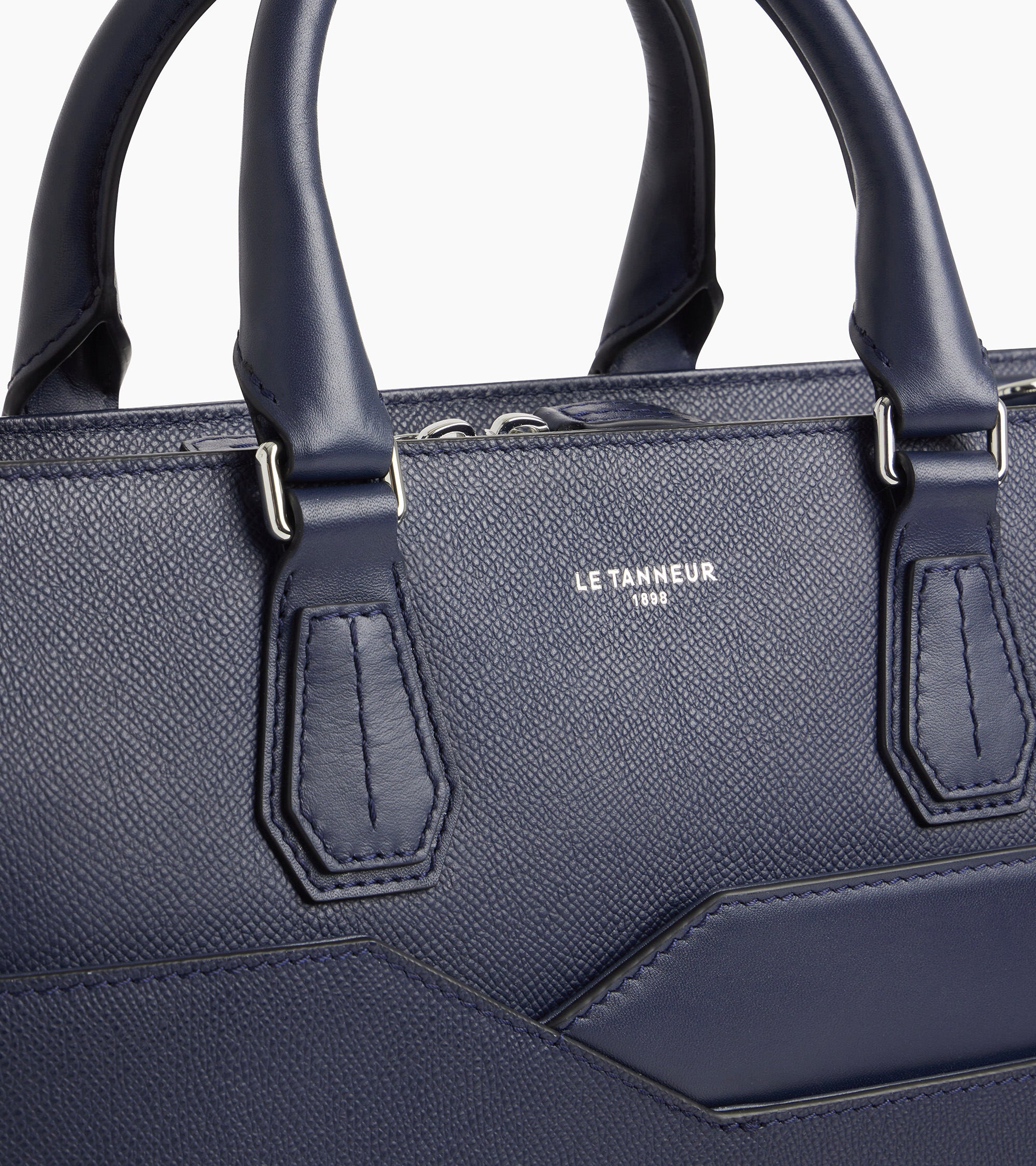 Maletín «slim» de 15 Gaston de cuero de grano cruzado