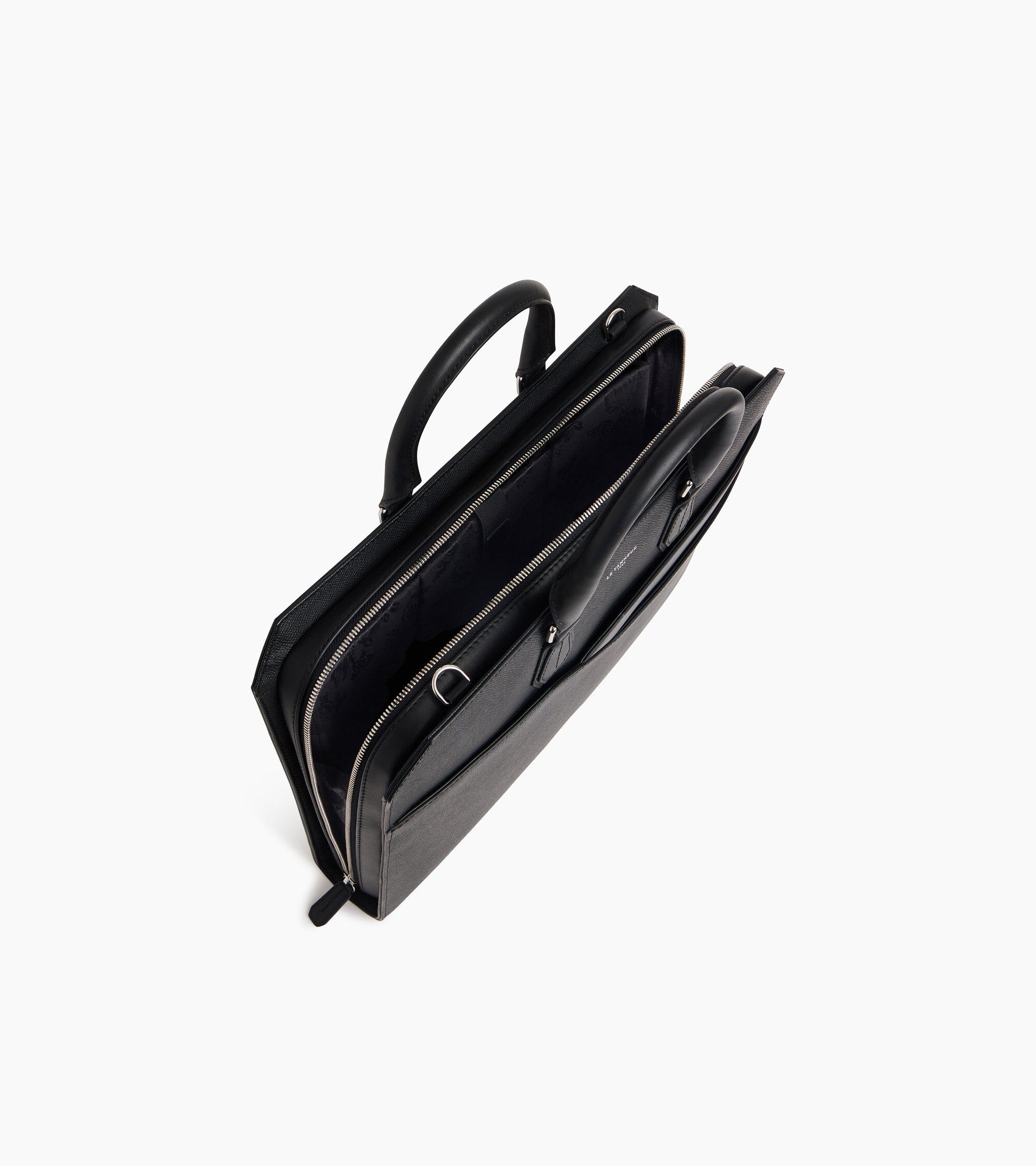 Maletín «slim» de 15 Gaston de cuero de grano cruzado