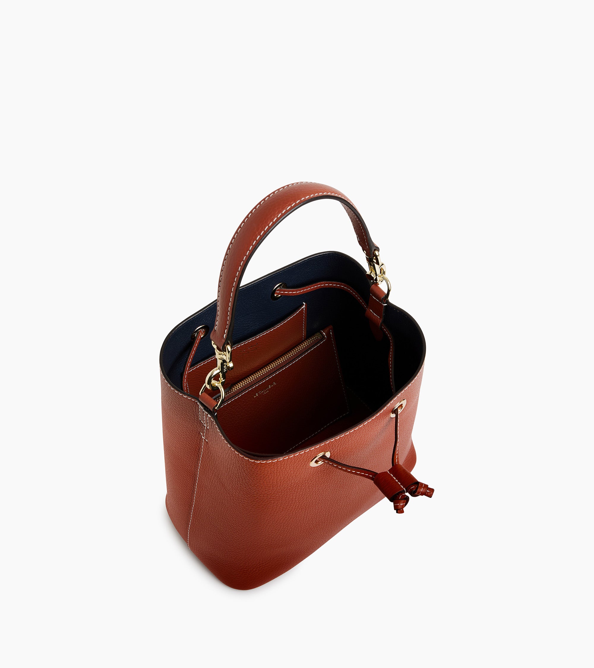 Bolso cubo Louise de piel texturizada