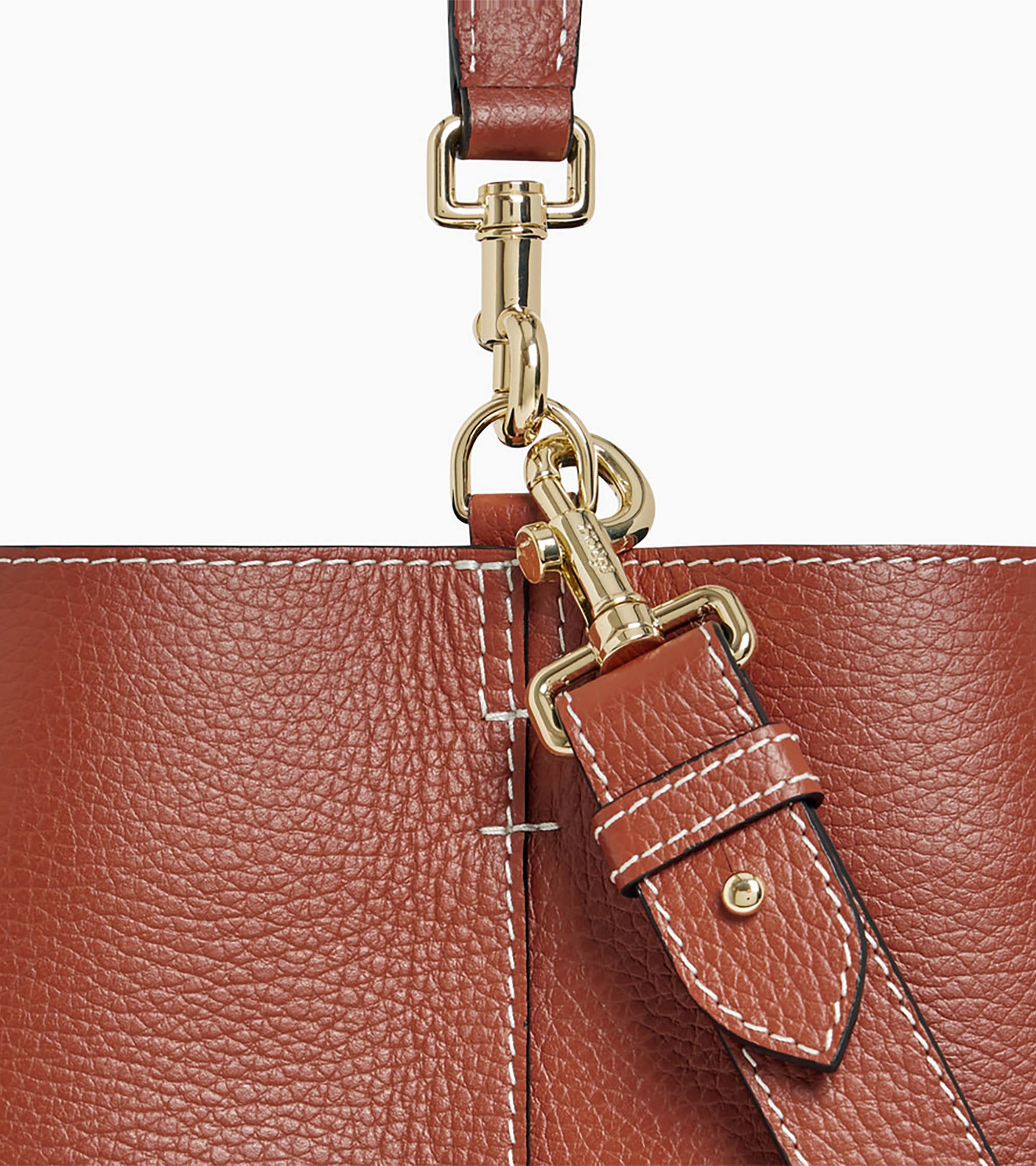 Bolso cubo grande Louise de piel texturizada