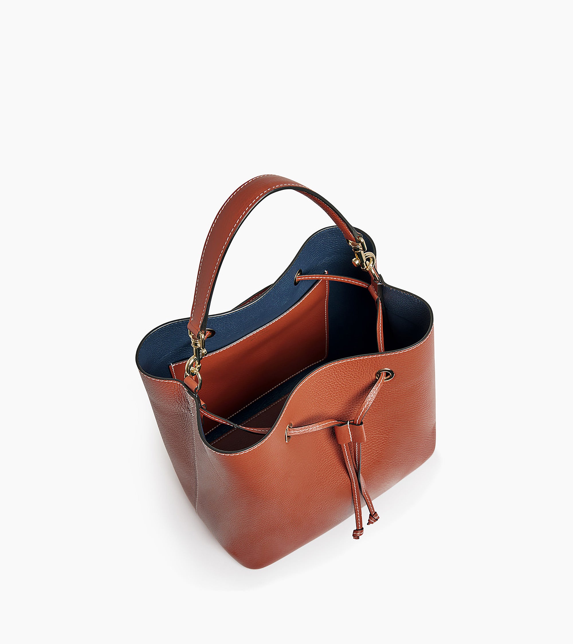 Bolso cubo grande Louise de piel texturizada