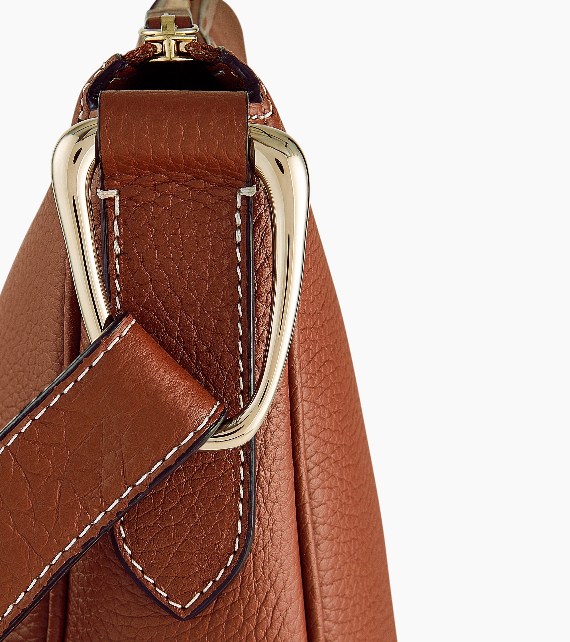 Bolso hobo de tamaño medio Madeleine en cuero de ternero graneado