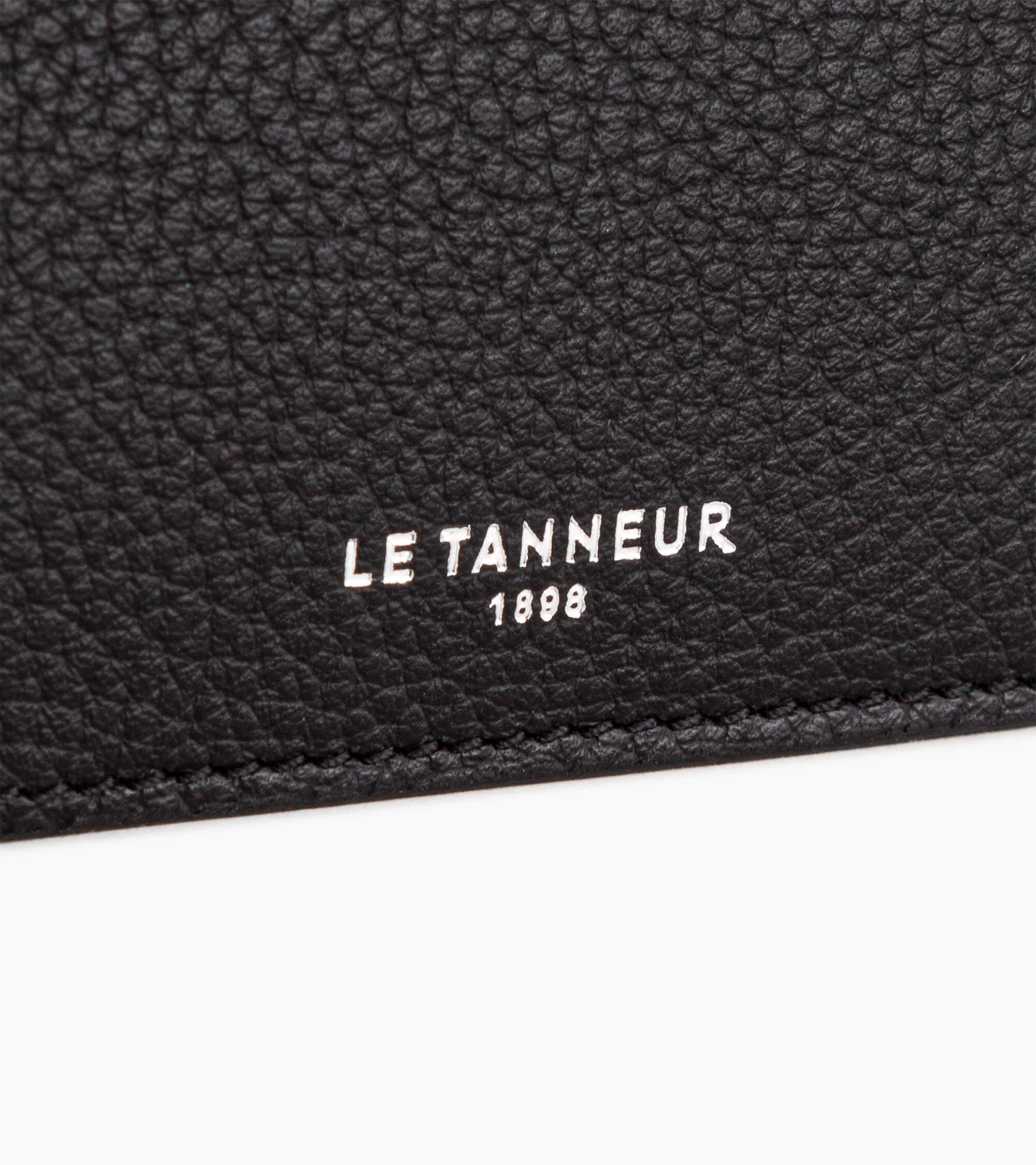 Tarjetero con billetero Emile de piel texturizada