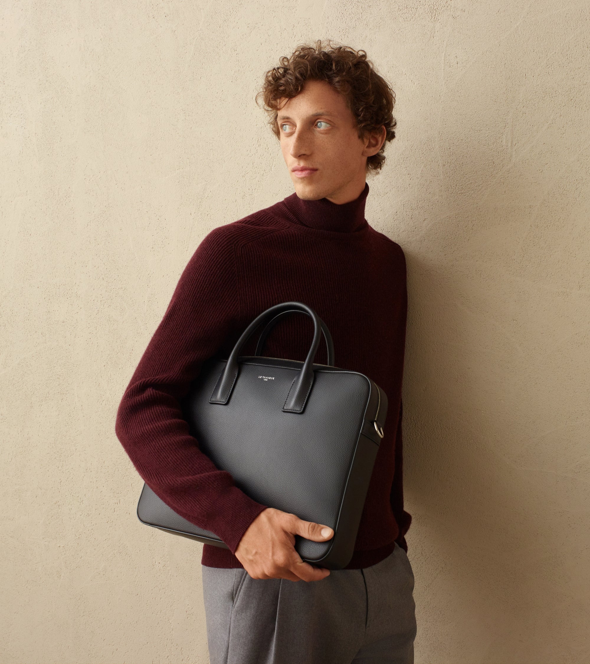 Portadocumentos 14 Emile de piel texturizada