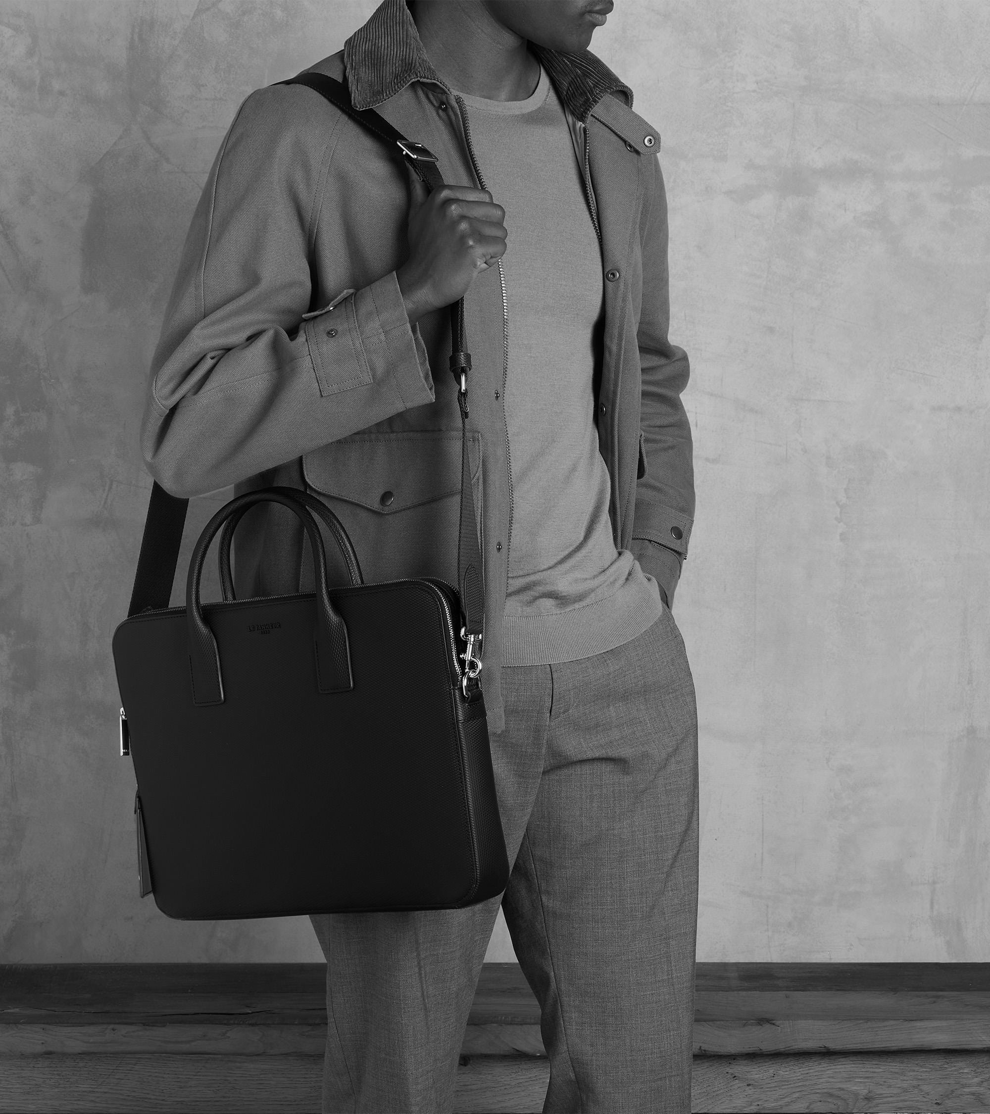 Portadocumentos slim 15 Emile de piel signature T