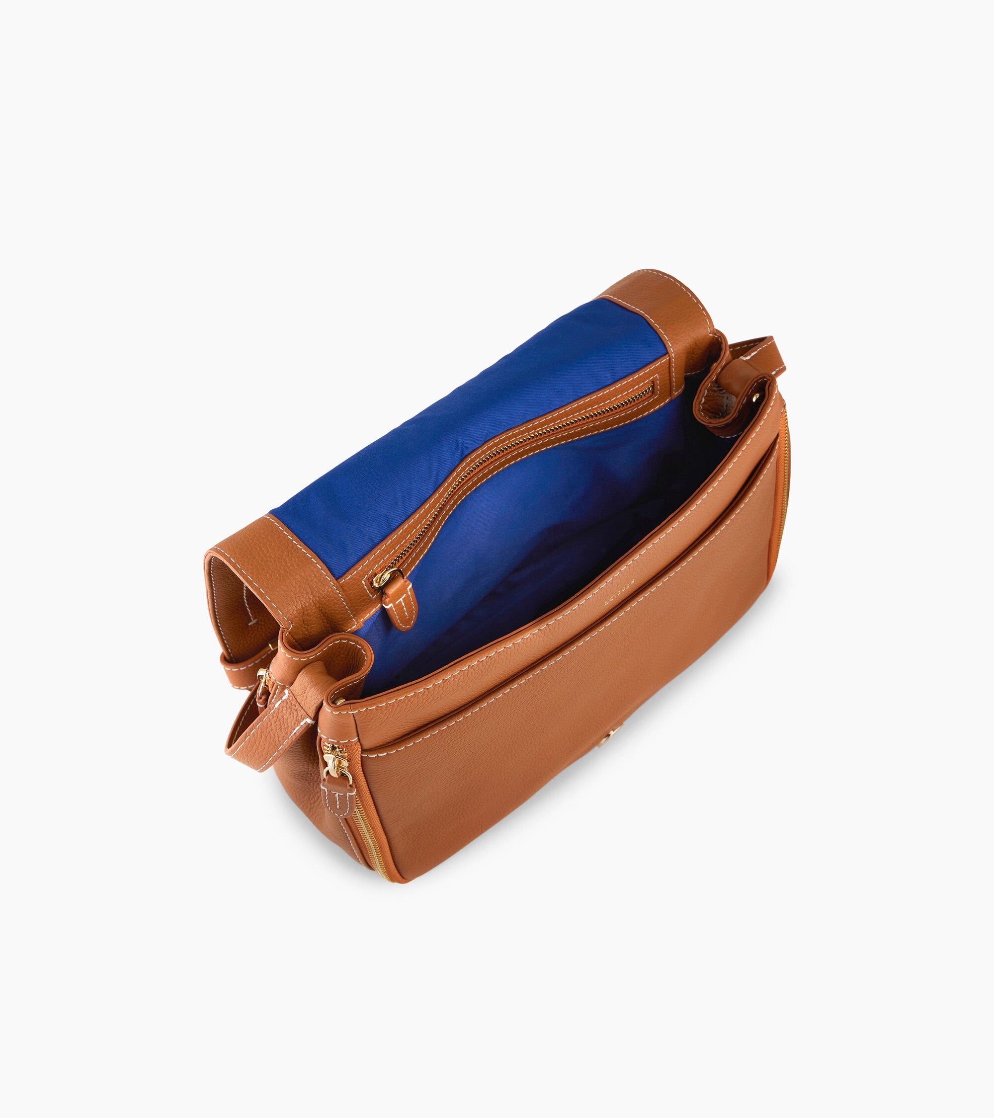 Bolso bandolera mediano Simone de piel texturizada.