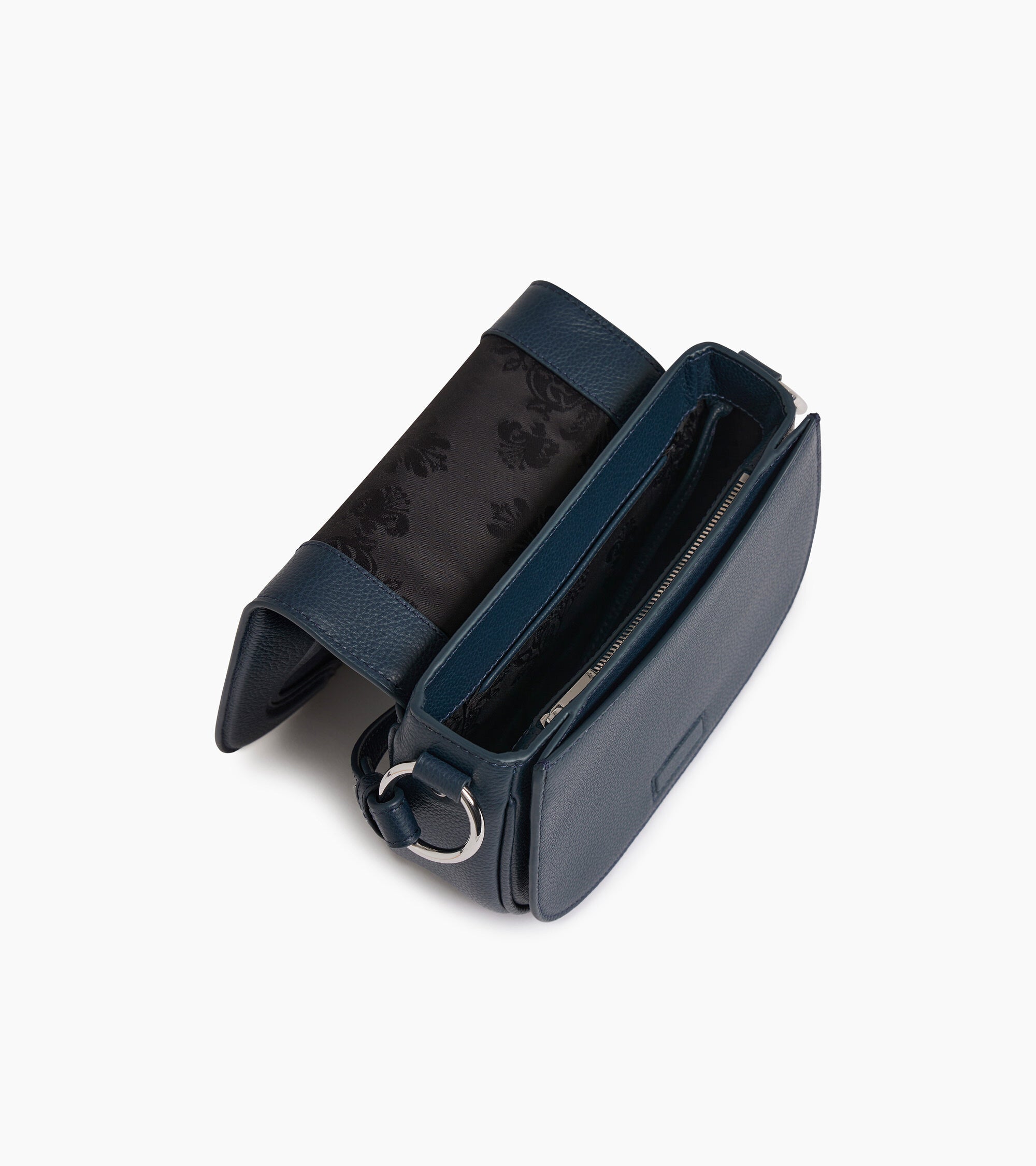 Bolso bandolera pequeño Ella de piel texturizada y nobuk