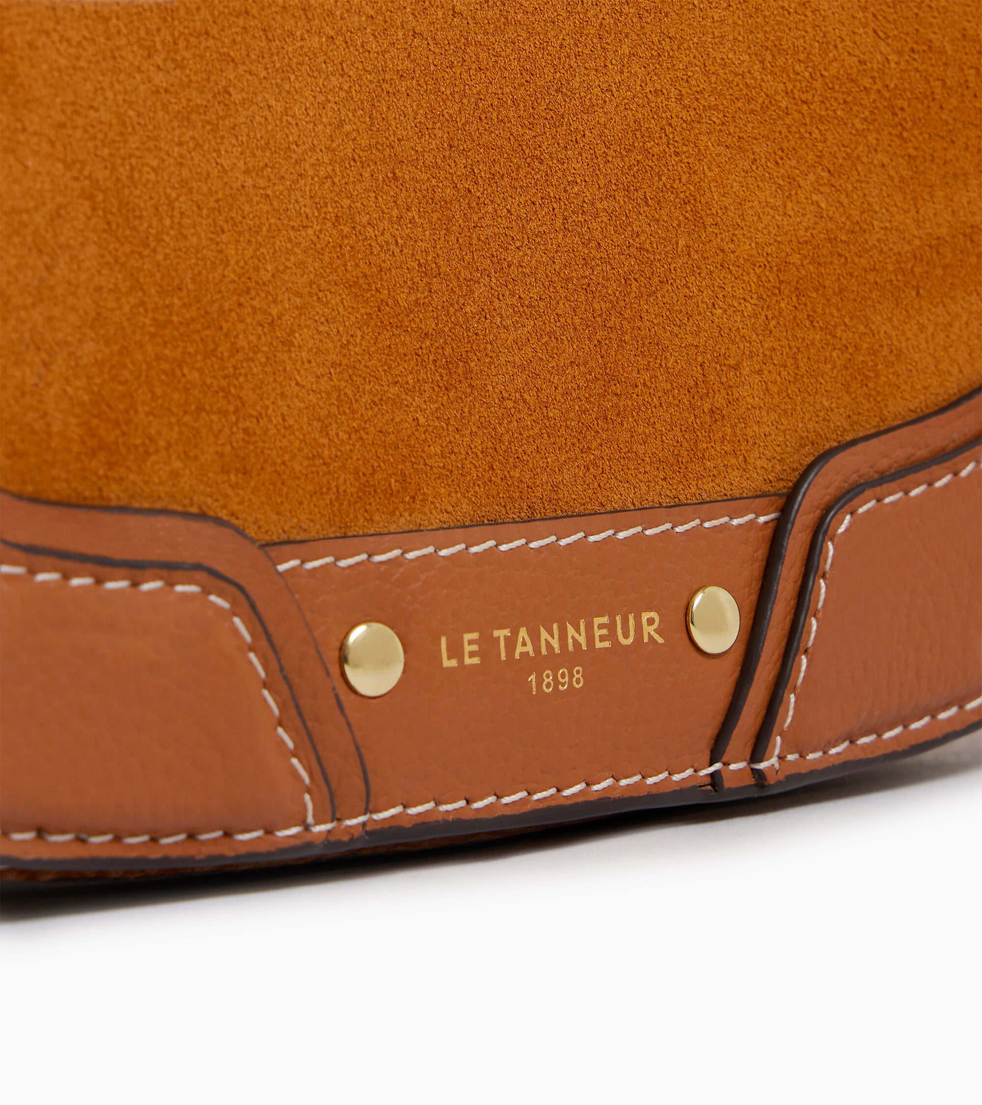 Bolso bandolera pequeño Ella de piel texturizada y nobuk