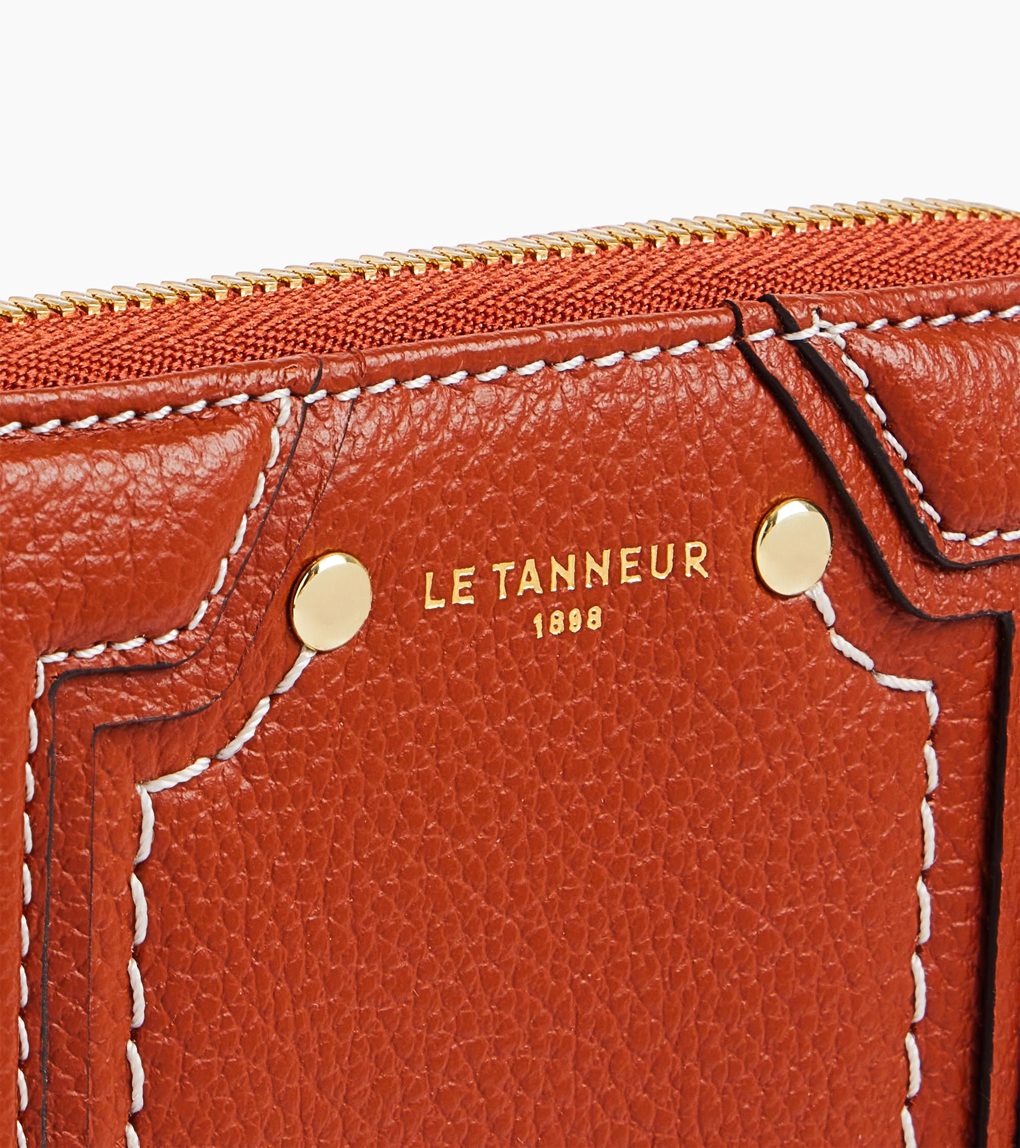 Tarjetero con cremallera Ella de cuero granulado