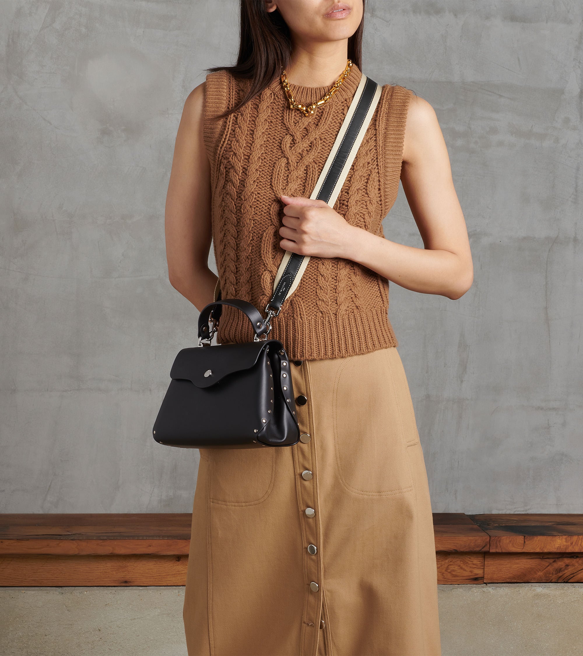 Bolso pequeño Sin Costuras de cuero liso