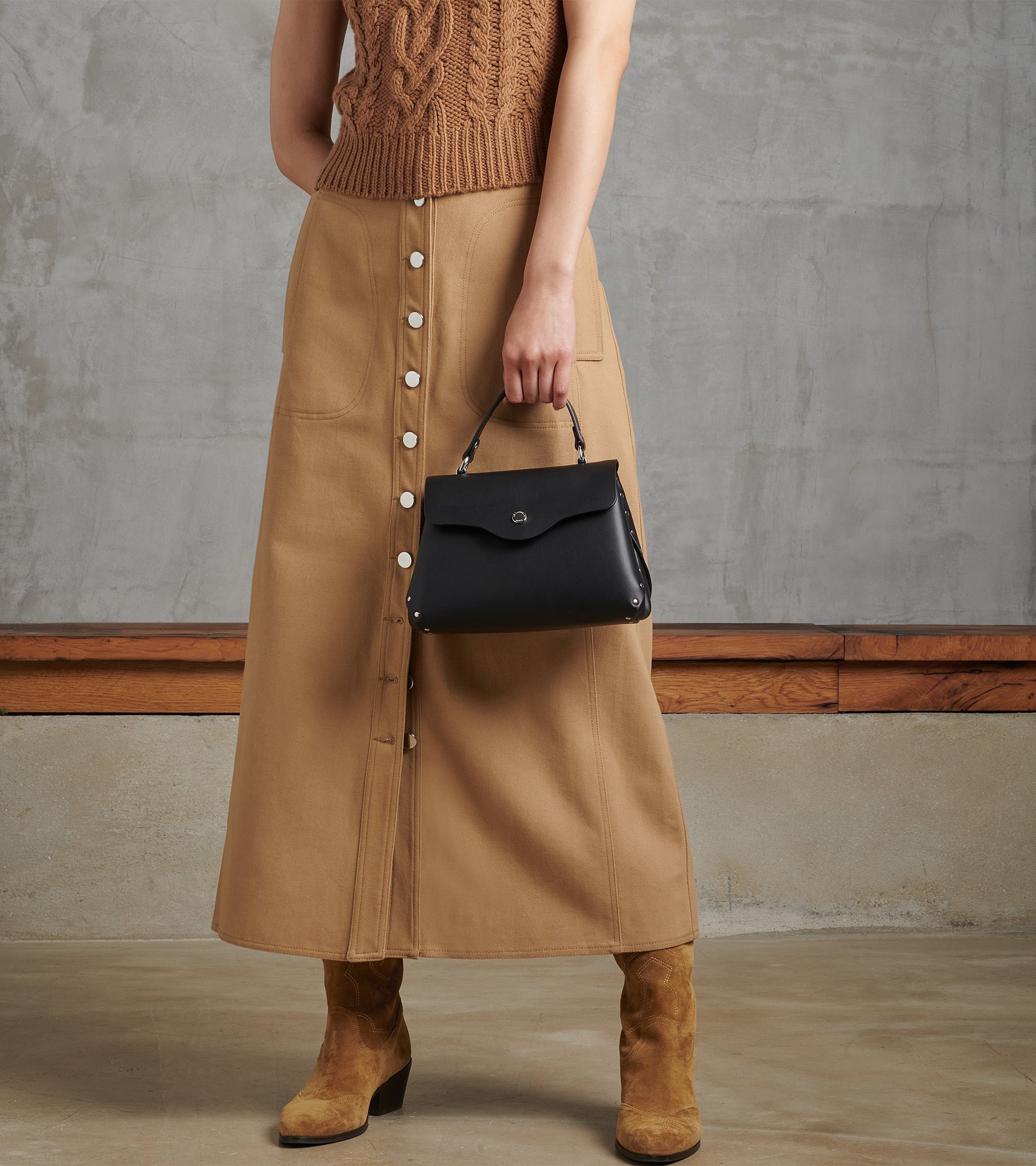 Bolso pequeño Sin Costuras de cuero liso