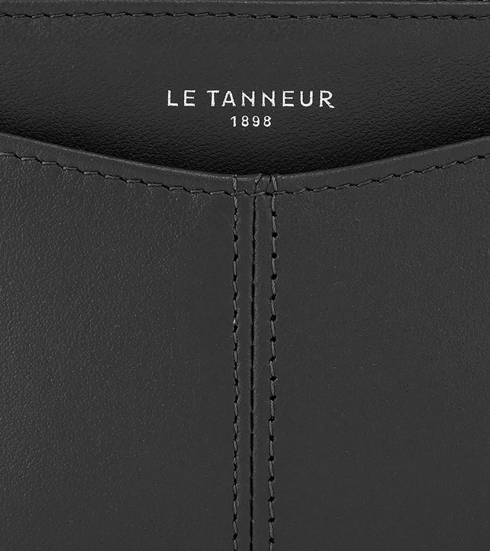 Estuche de llaves con cremallera Charlotte de piel lisa