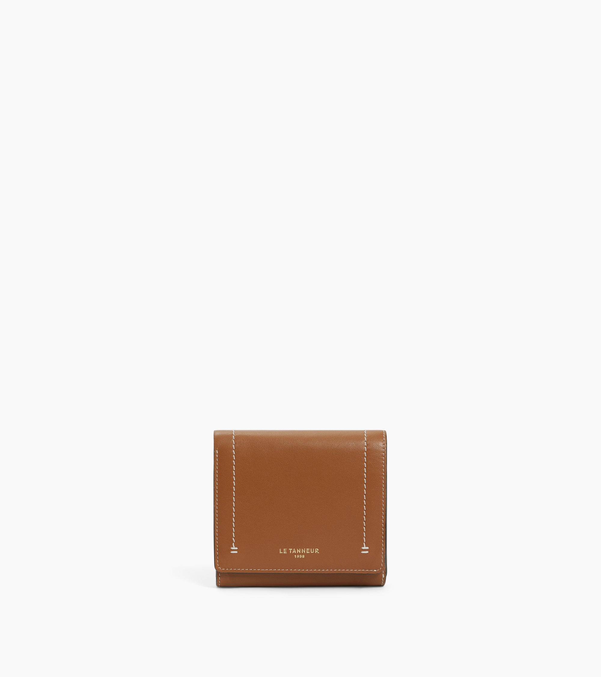 Kleine Brieftasche mit Klappe Louison aus Glattleder