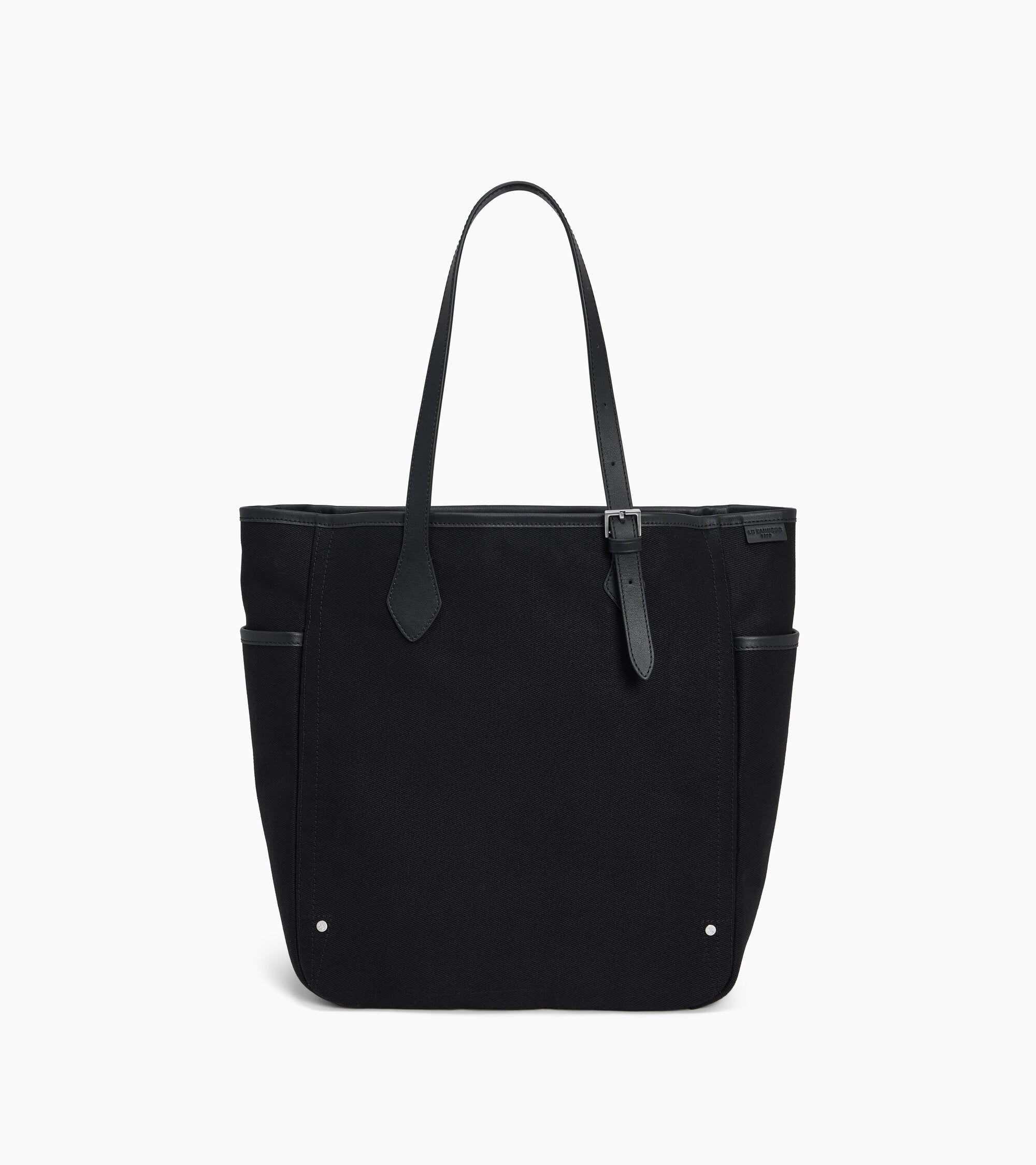Solveig コットンキャンバス&スムースレザー ミディアム トートバッグ