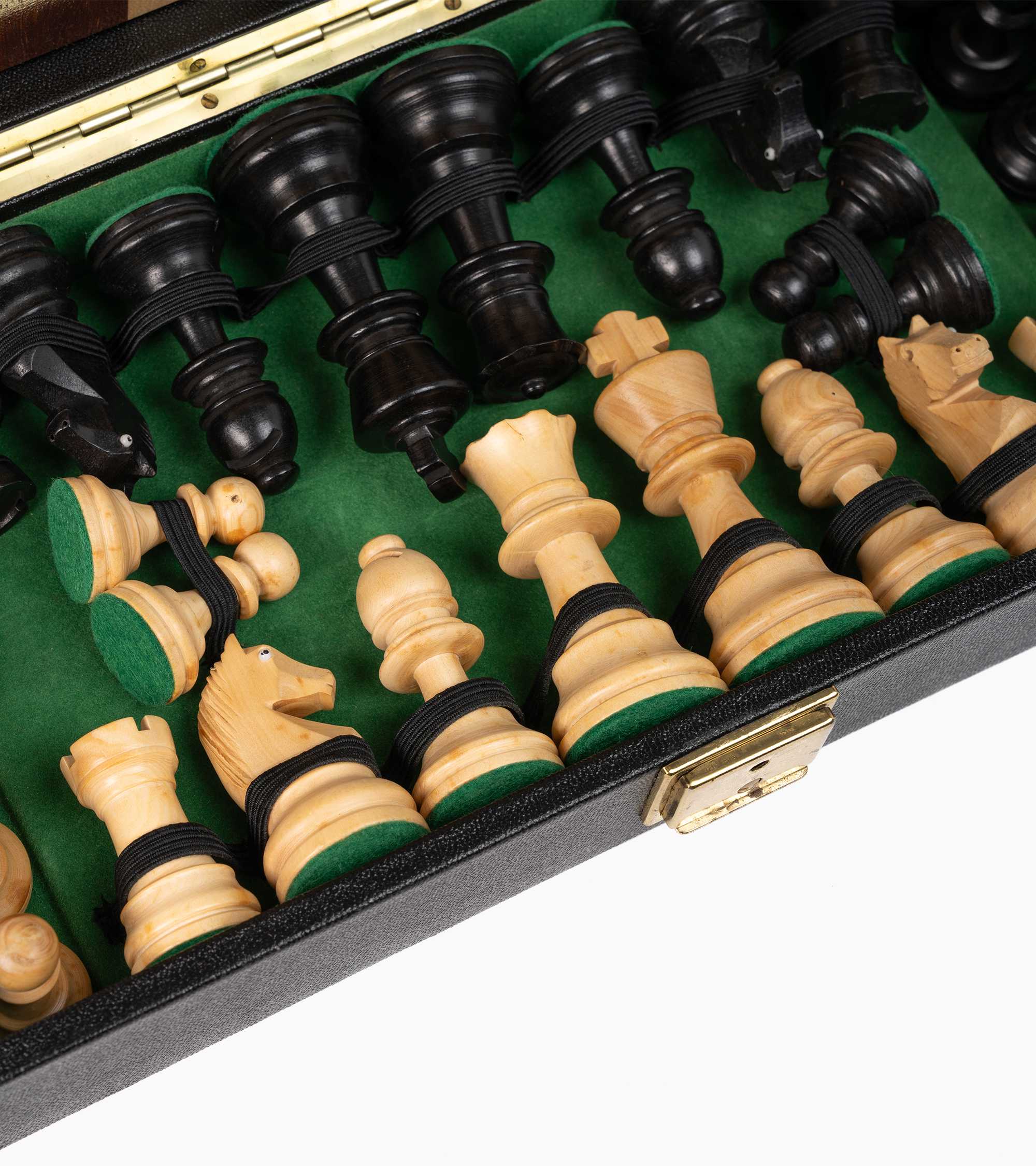 Tablero de ajedrez grande de cuero