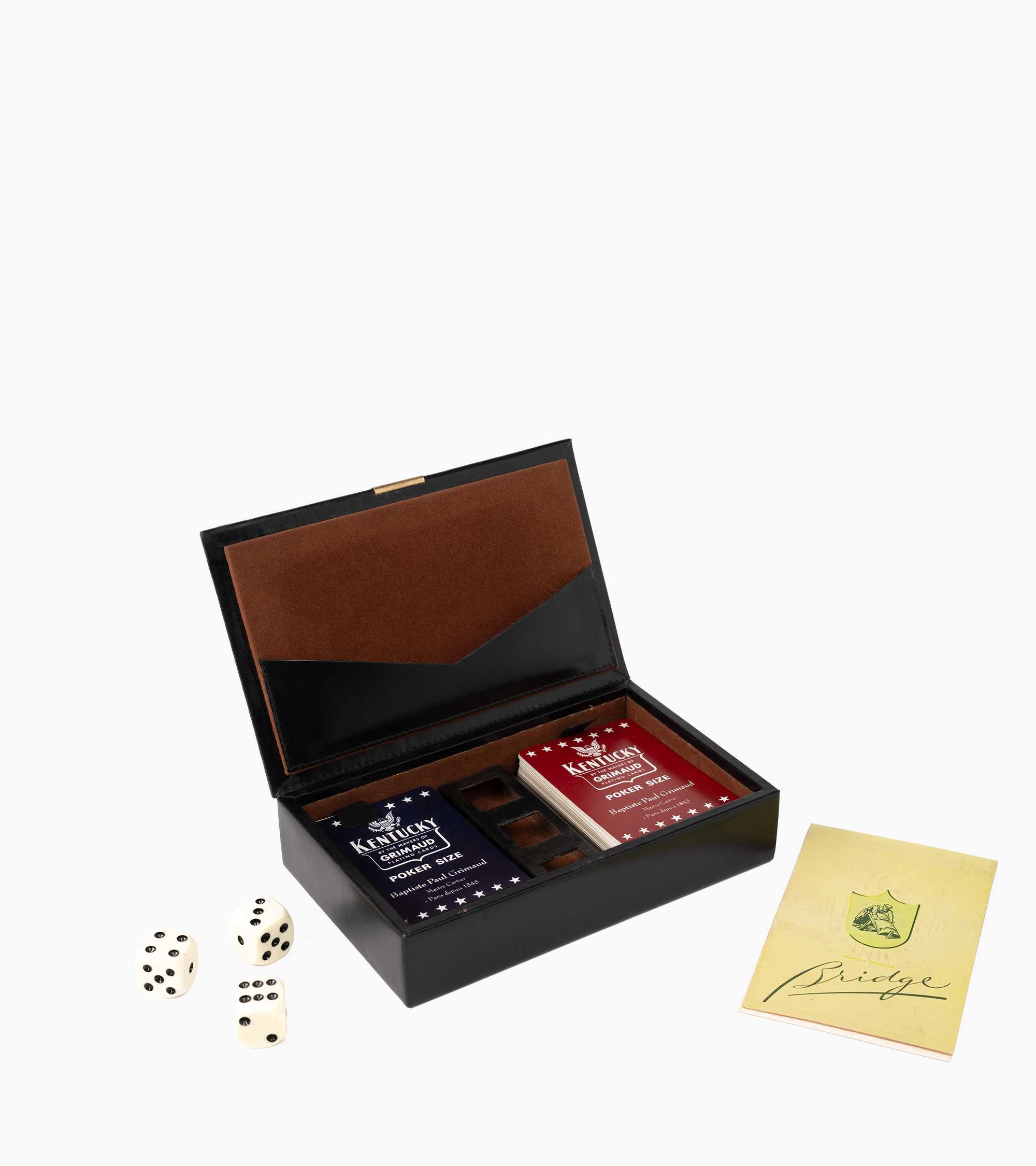 Estuche de bridge modelo pequeño de piel