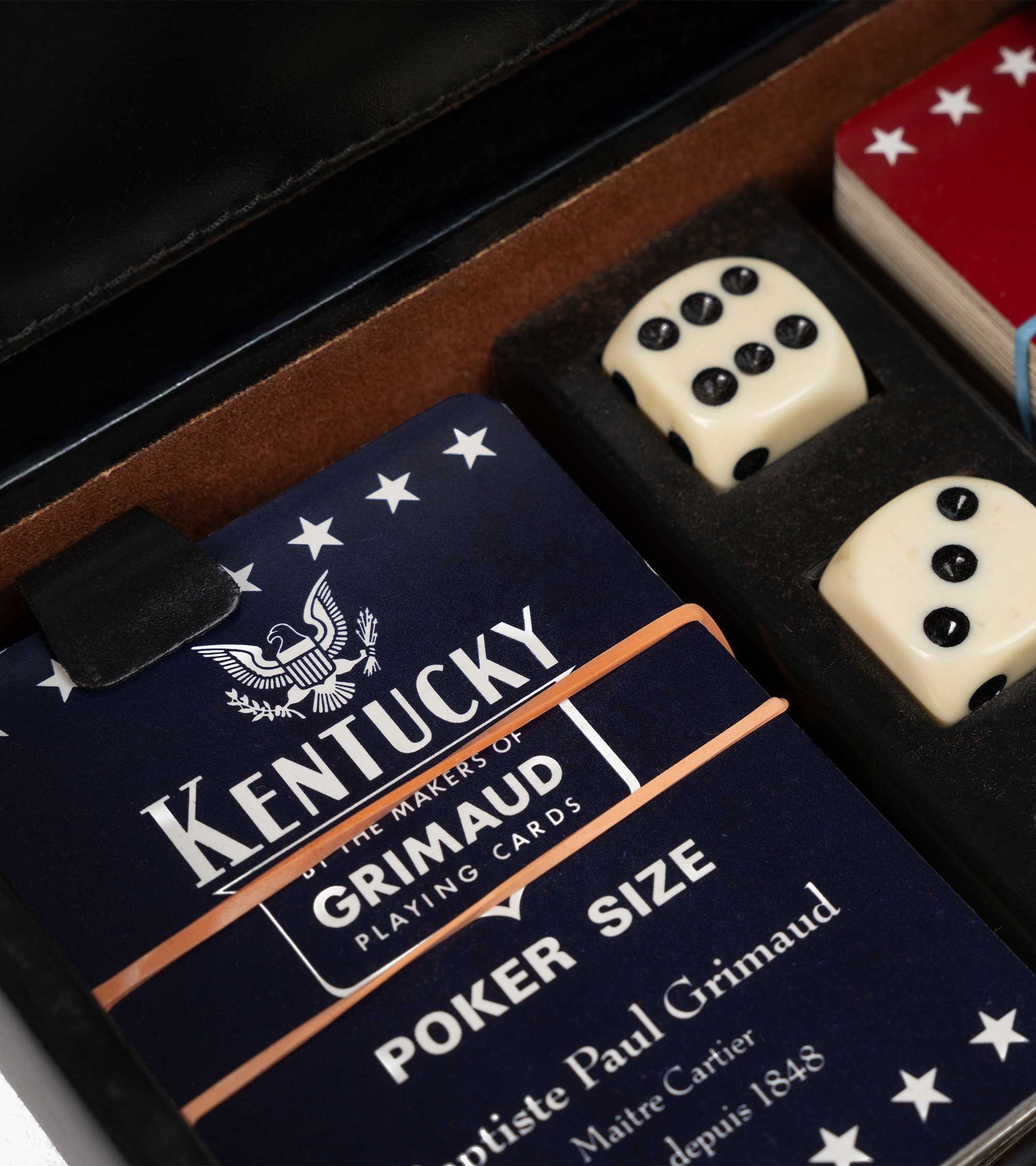 Estuche de bridge modelo pequeño de piel