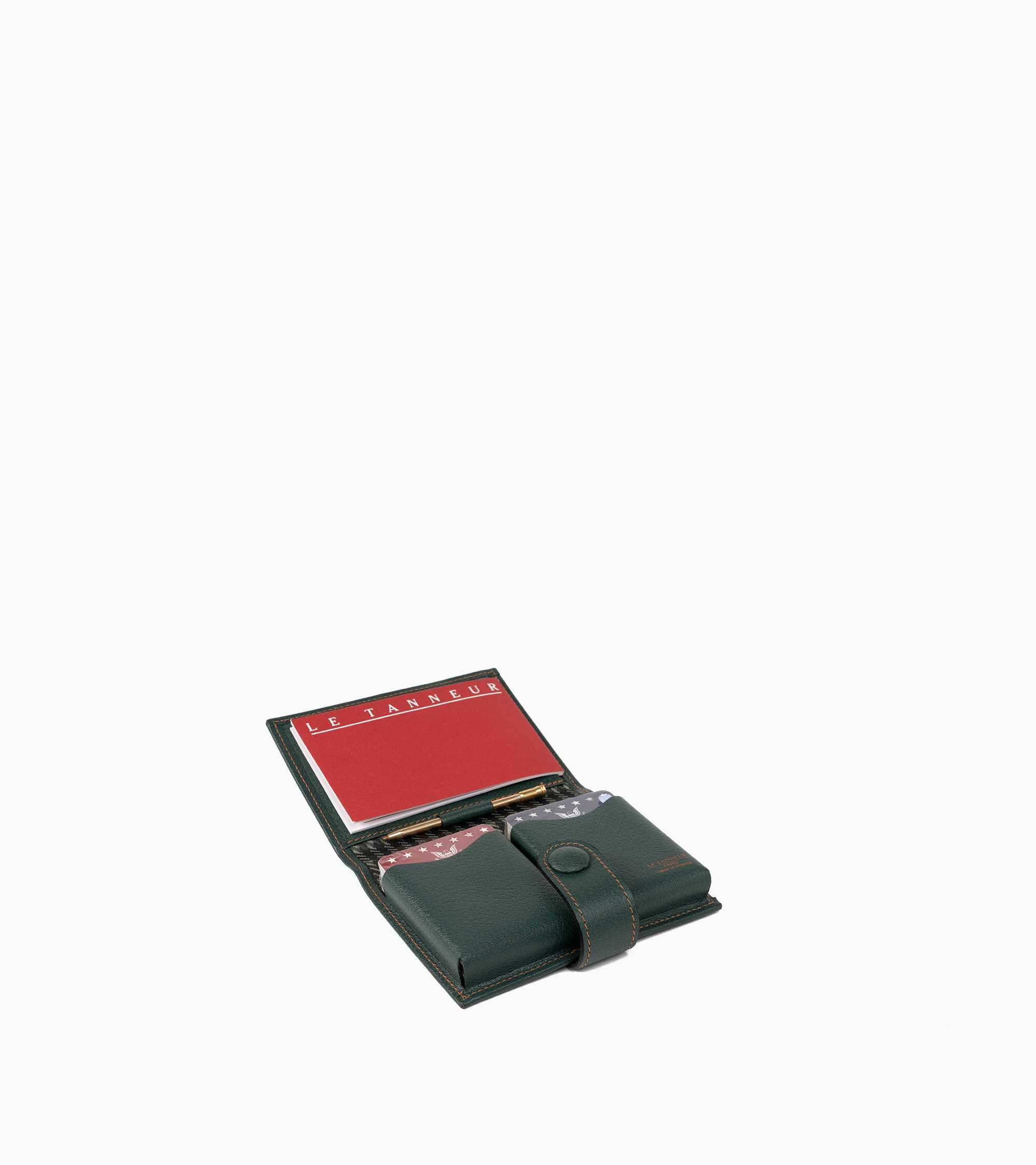 Estuche de cartas para bridge modelo pequeño de piel