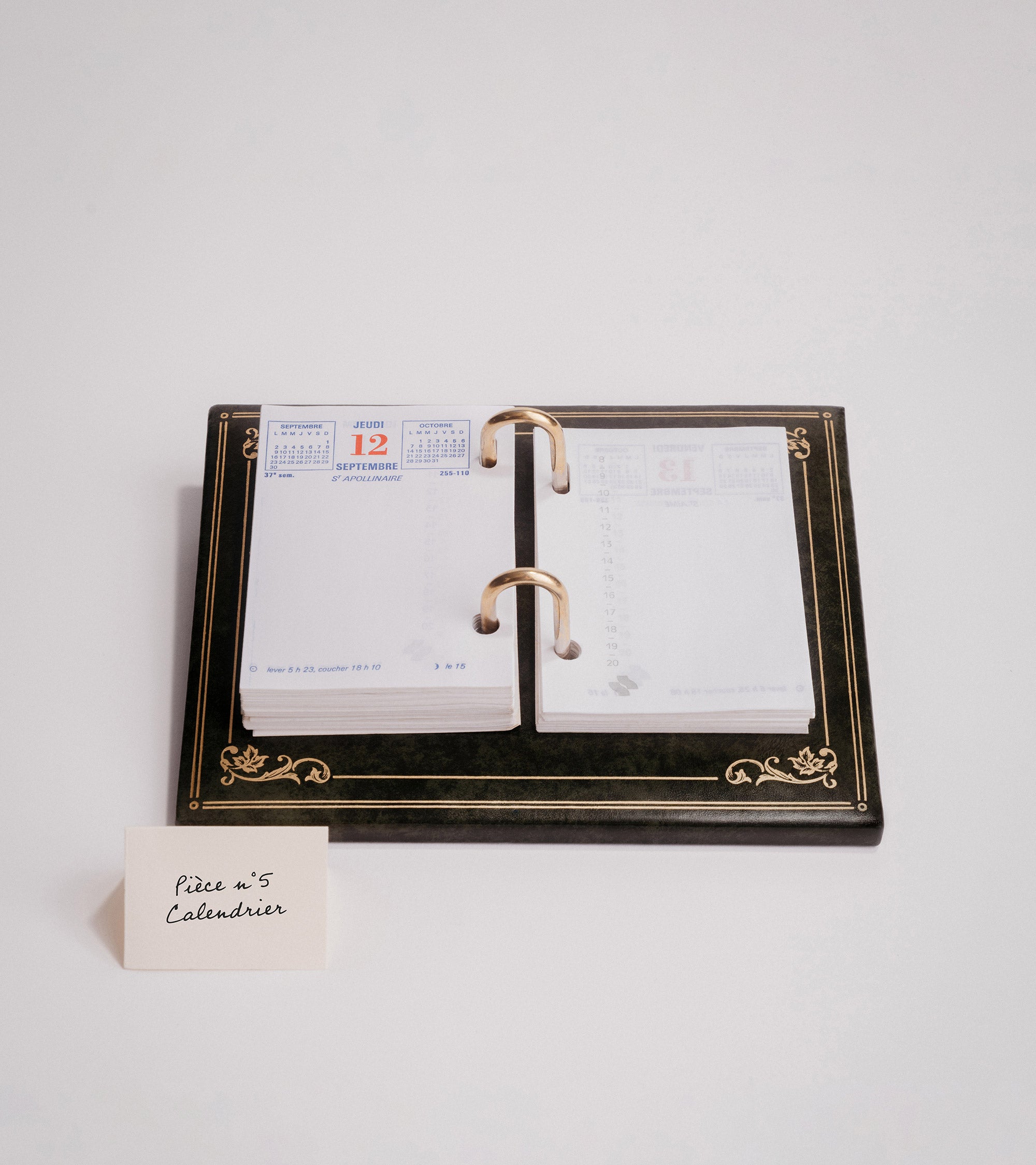 Expositor de calendario de piel