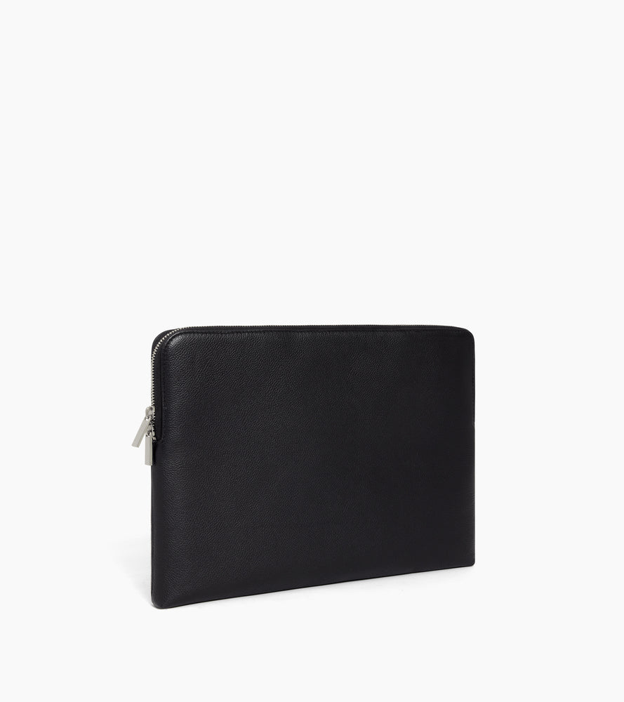 14" laptop sleeve in grained leather