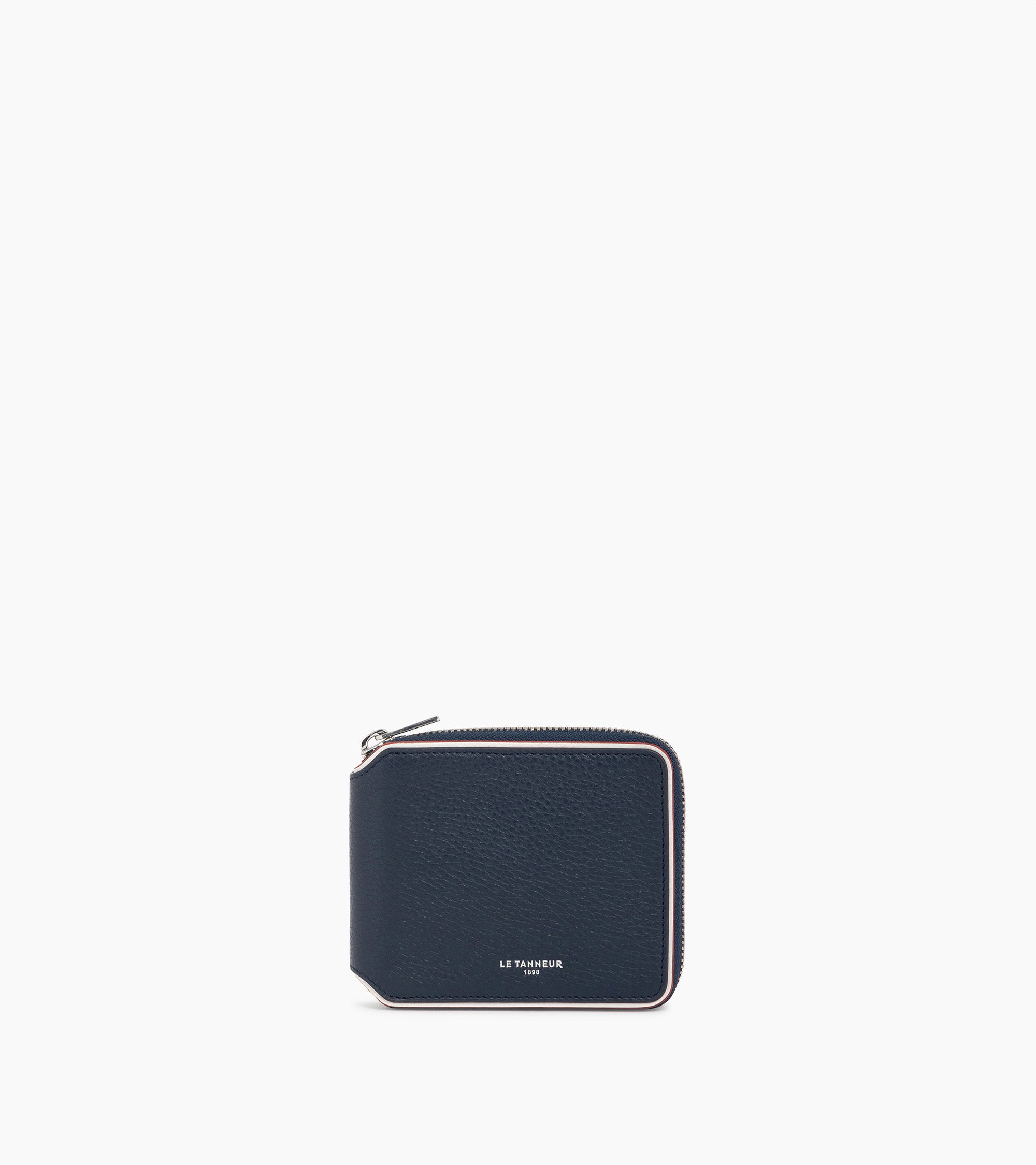 Augustin L-zipped coin case in pebbled leather