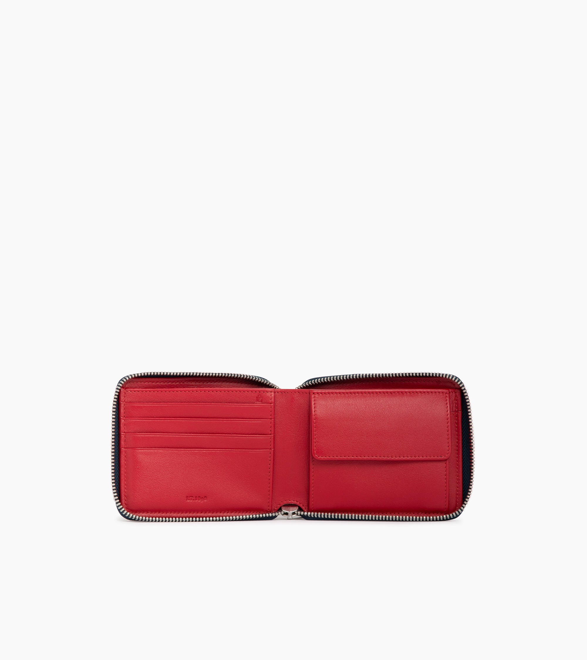 Augustin L-zipped coin case in pebbled leather