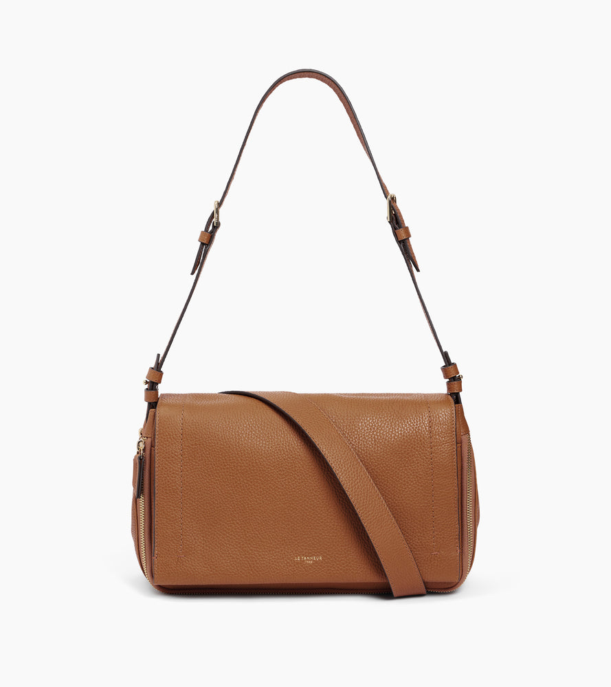 Aurore medium shoulder bag in grained leather