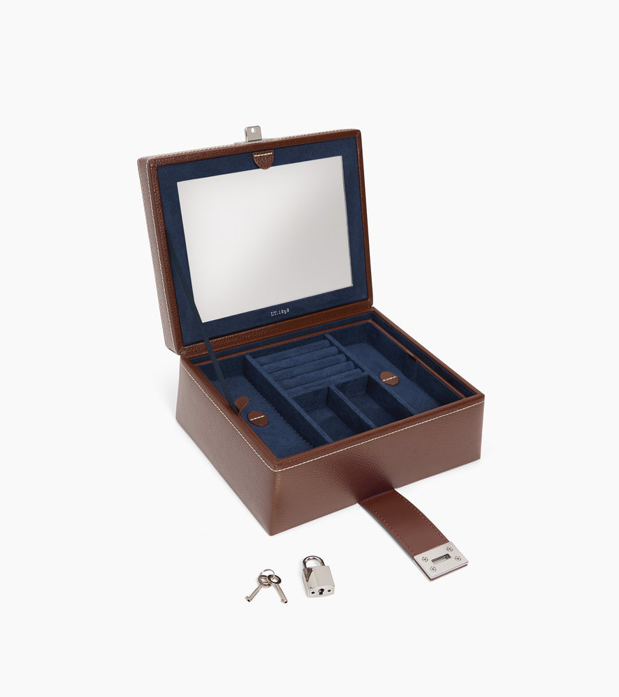 Medium jewelry box in leather