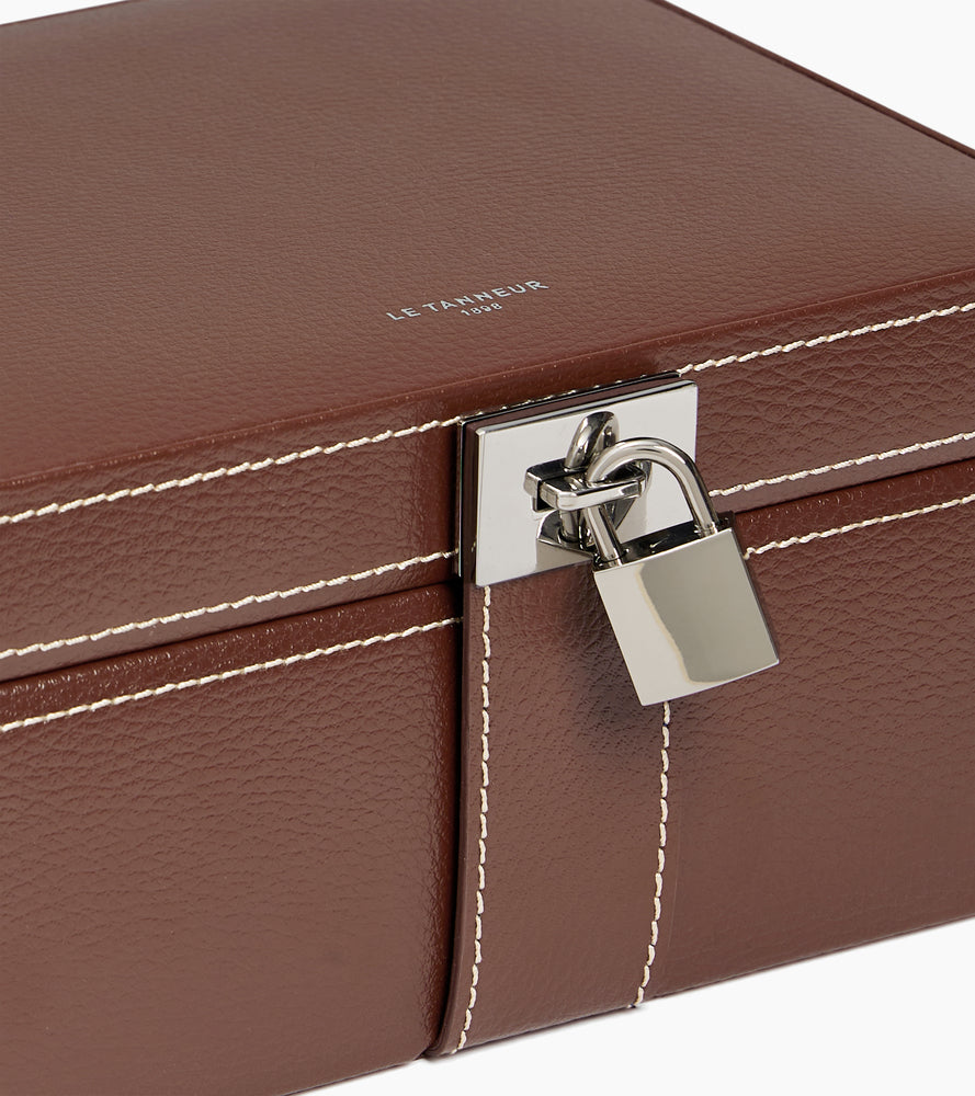 Medium jewelry box in leather