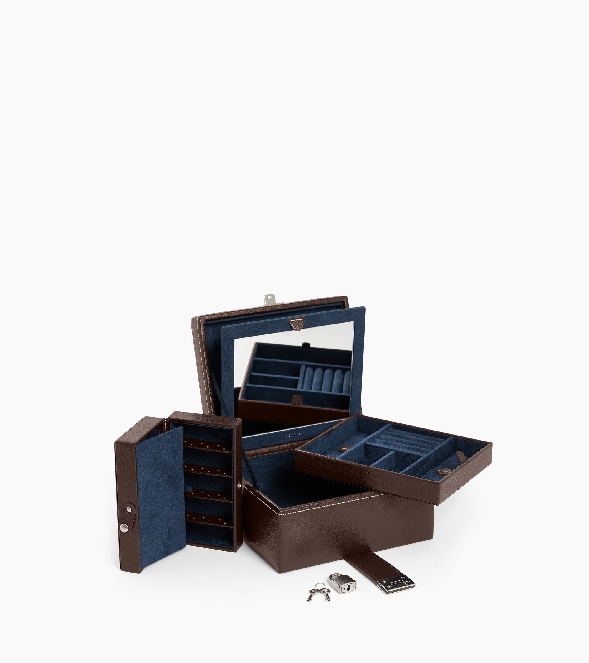 Medium jewelry box in leather