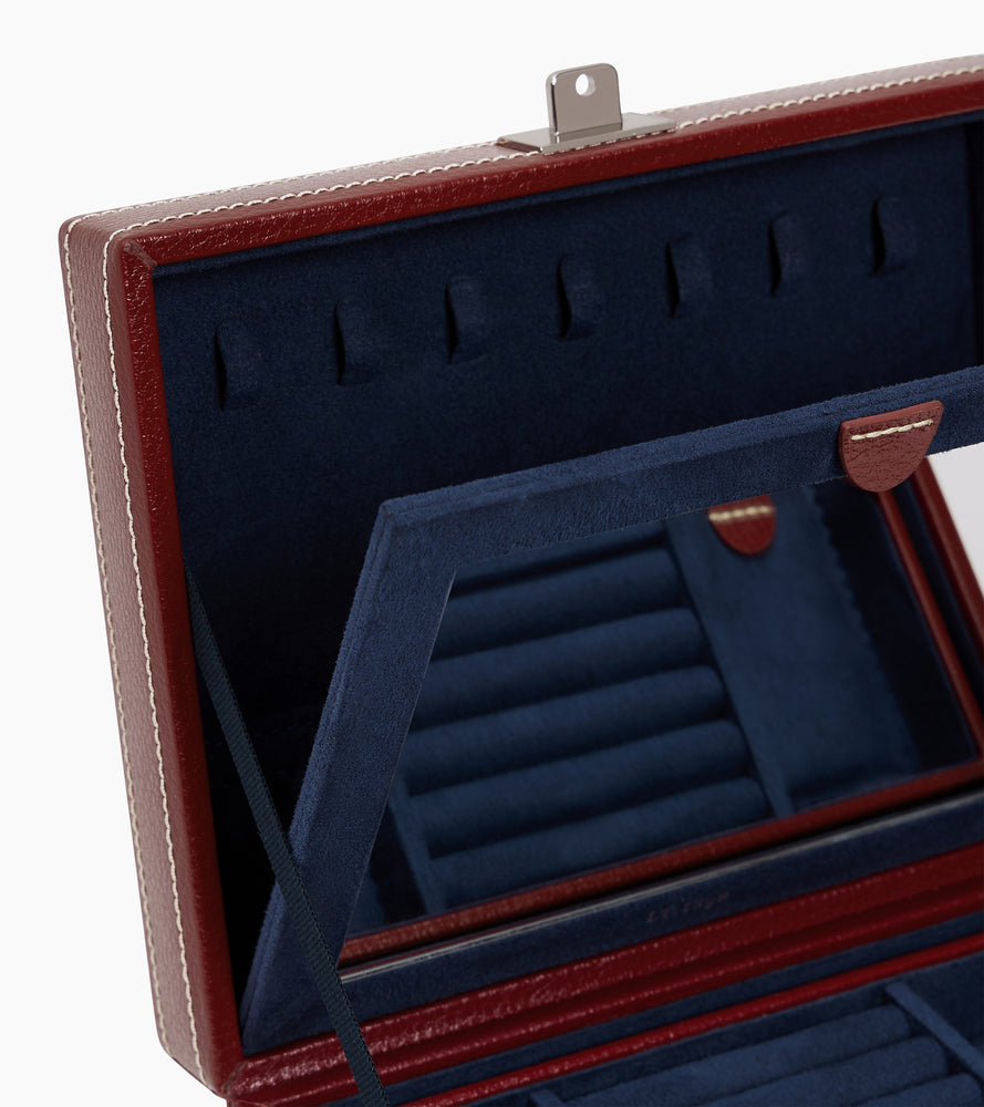 Medium jewelry box in leather