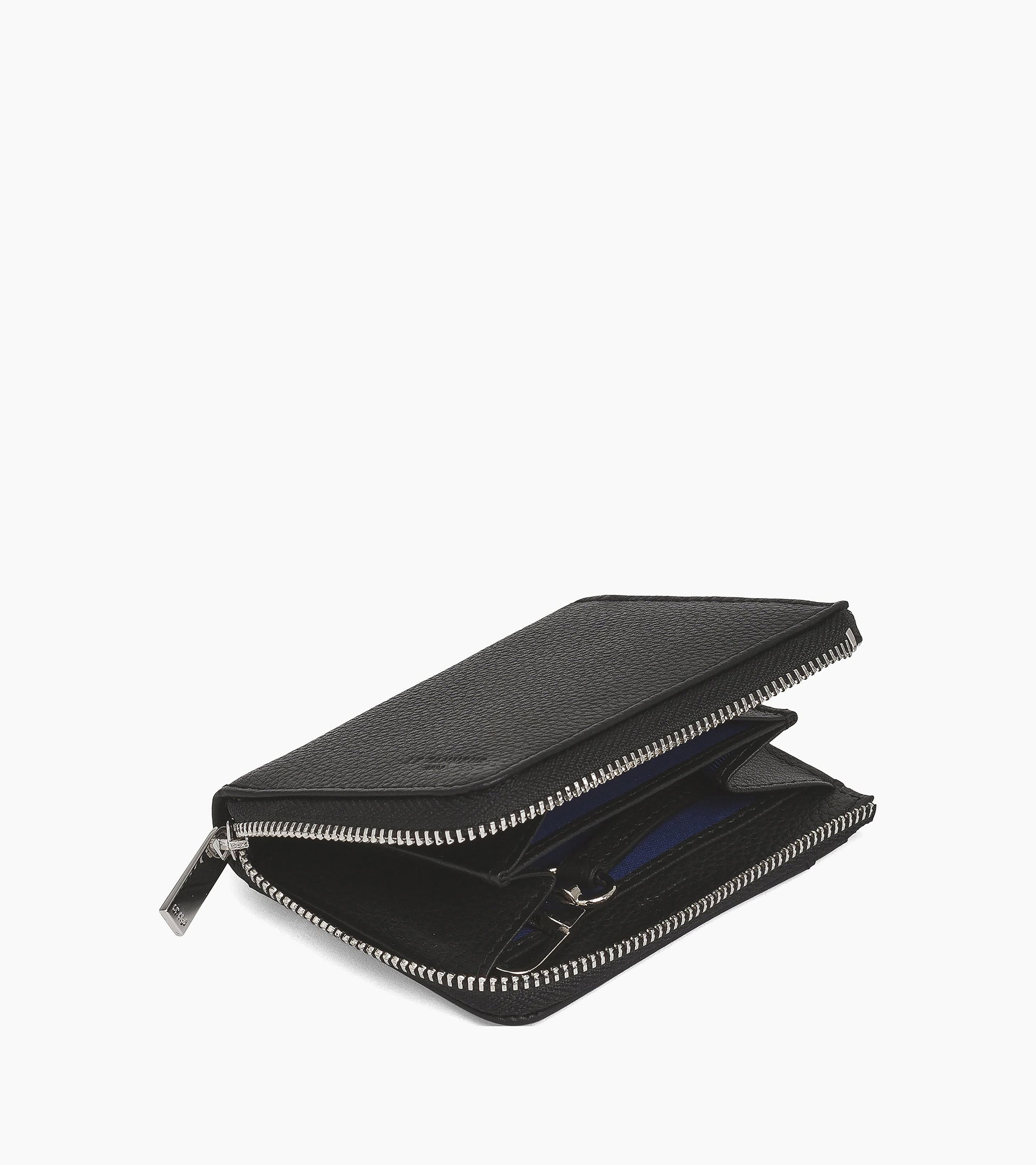 L-zip Charles pebbled leather coin wallet