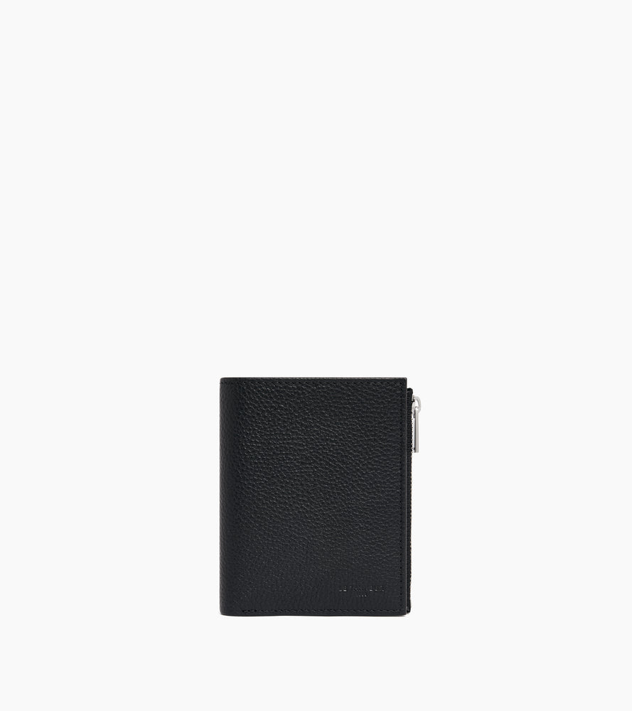Charles medium zipped wallet in grained leather