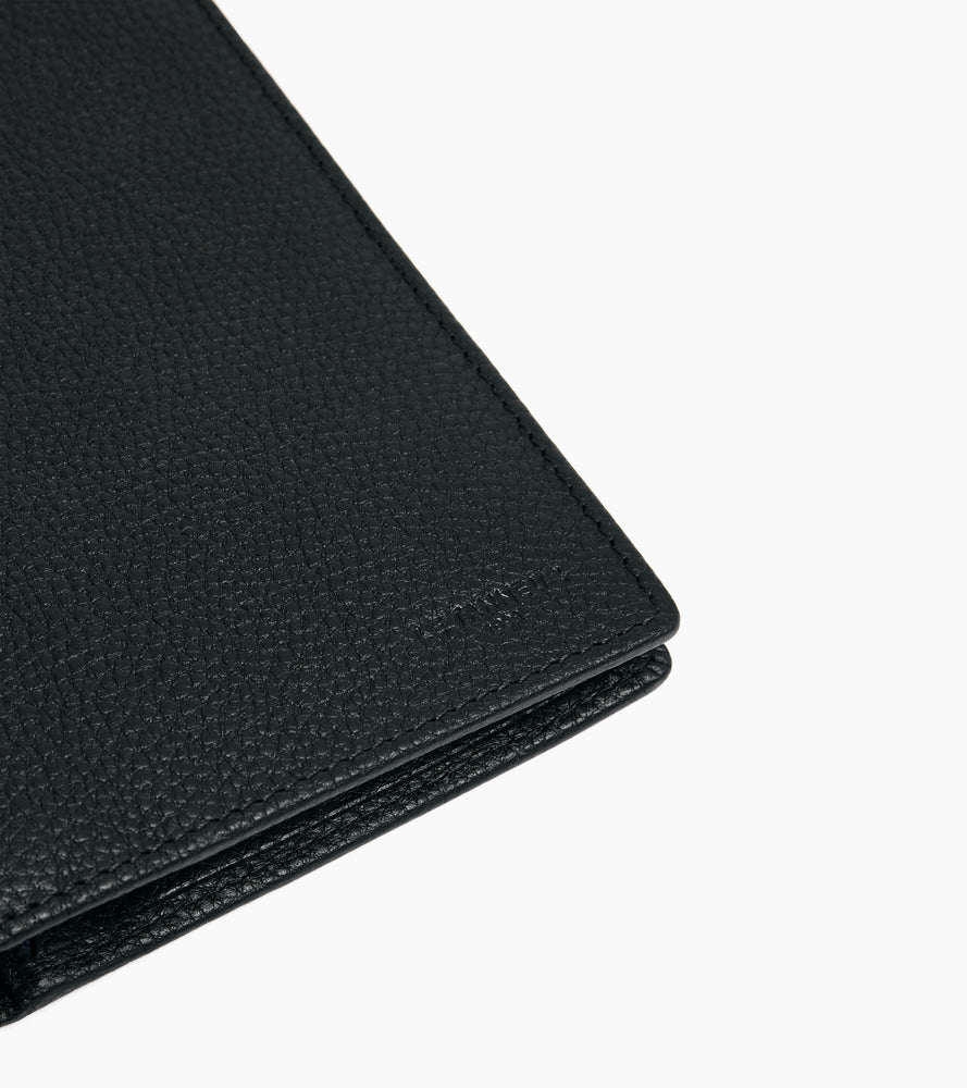Charles large zipped wallet in grained leather