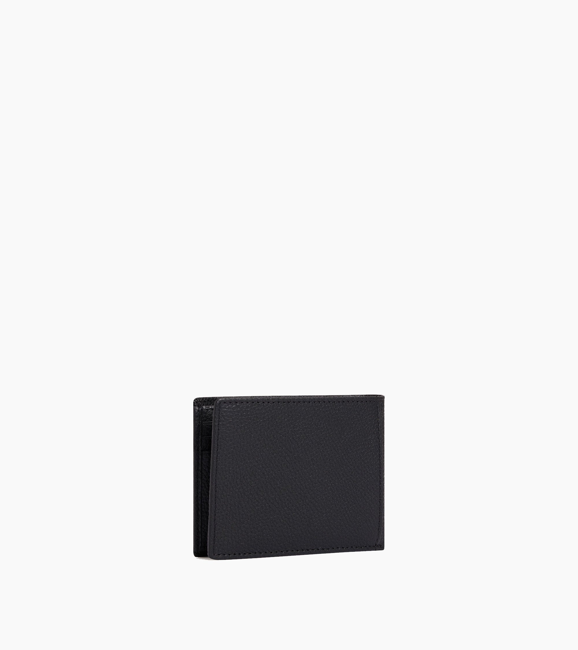 Charles flap wallet with 2 gussets in grained leather