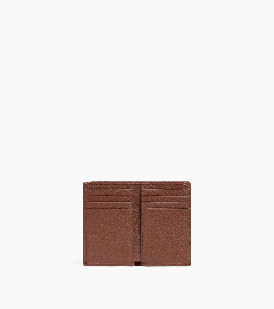 Charles small card holder in grained leather